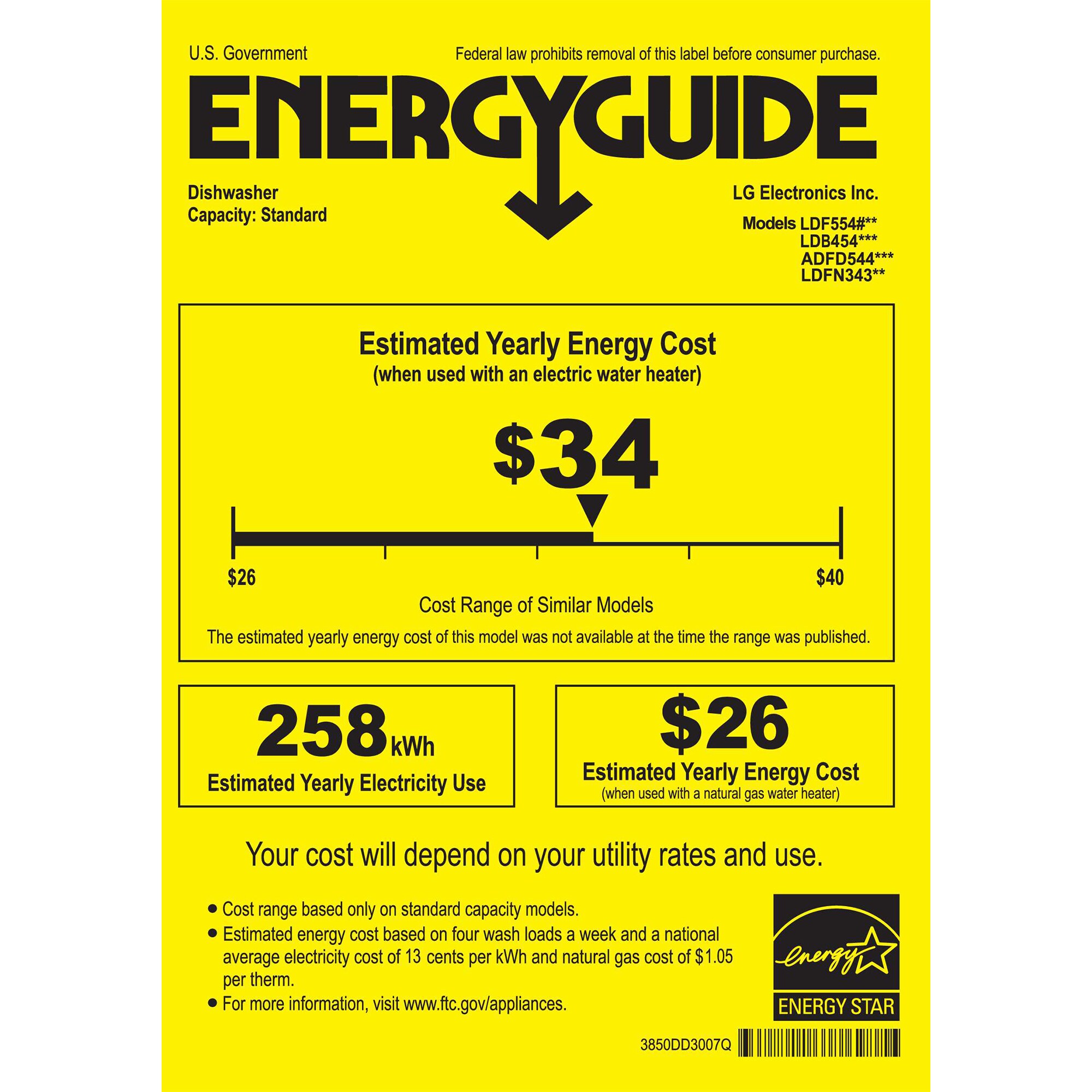 LG 24 in. Front Control Dishwasher with 50 dBa Sound Level, Dynamic Dry & Pocket - Stainless Steel, , hires