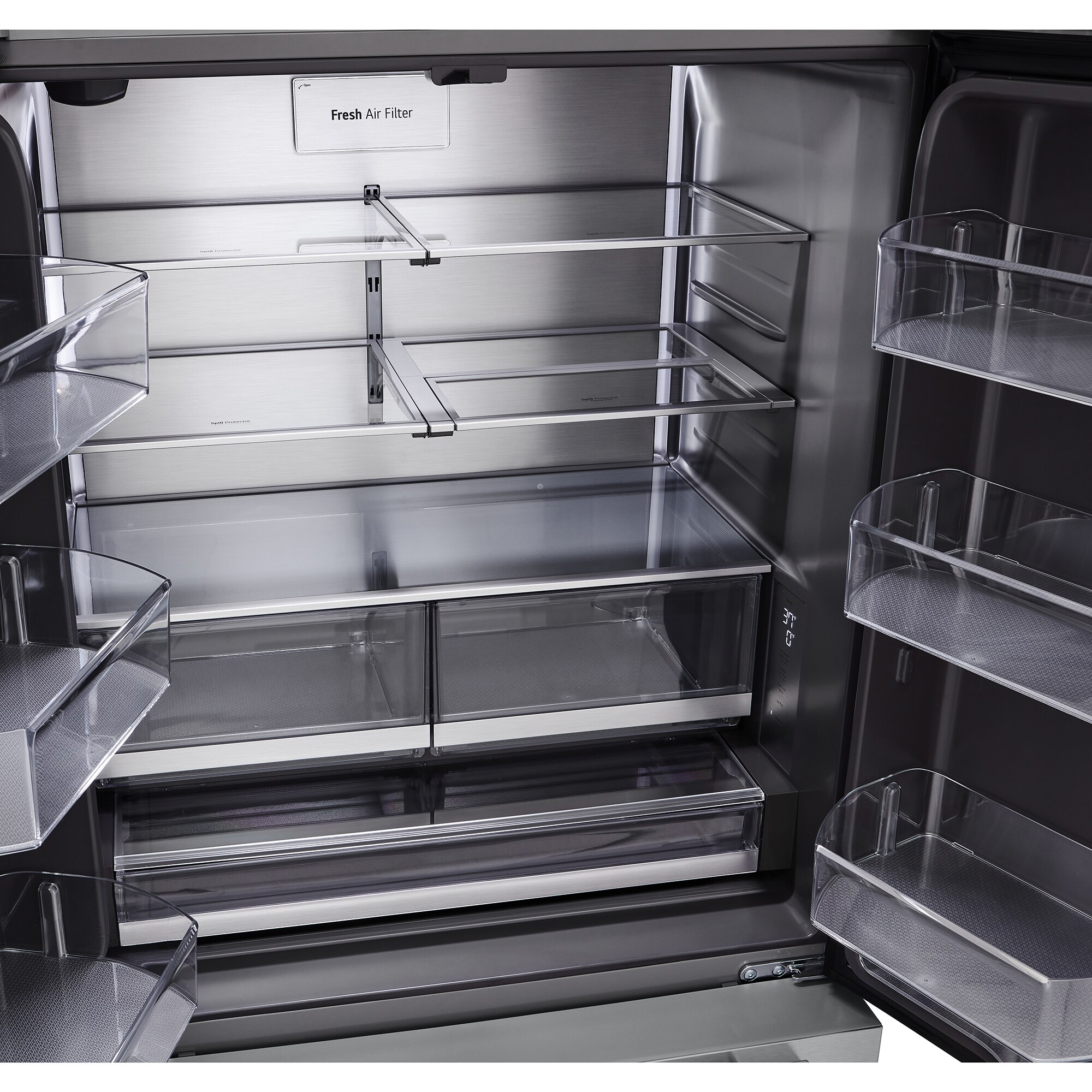 LG Studio 36 in. 26.5 cu. ft. Smart Counter Depth French Door Refrigerator with Internal Water Dispenser - PrintProof Stainless Steel, PrintProof Stainless Steel, hires