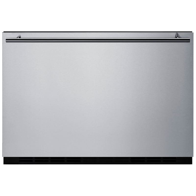 Summit 24 in. 2.0 cu. ft. Outdoor Single Refrigerator Drawer - Stainless Steel/Panel Ready, , hires
