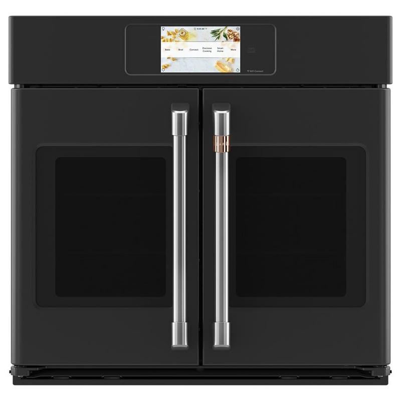 Cafe Professional Series 30 in. 5 cu. ft. Smart Electric Single Wall Oven with True European Convection - Matte Black, Matte Black, hires