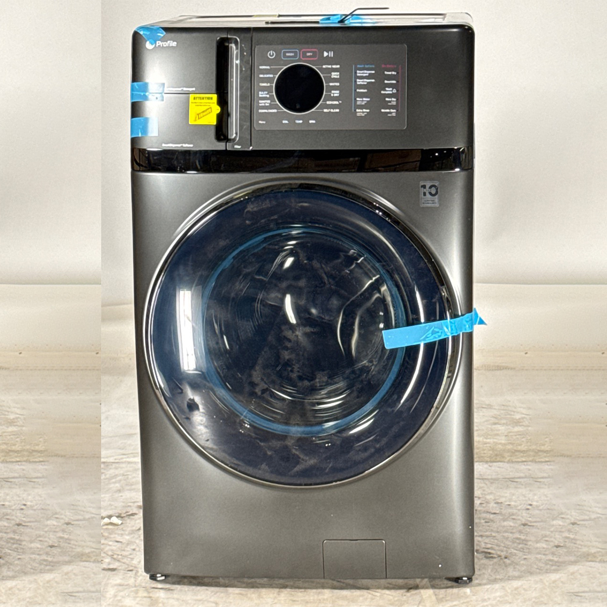 GE Profile 28 in. 4.8 cu. ft. UltraFast Smart Electric Front Load ...