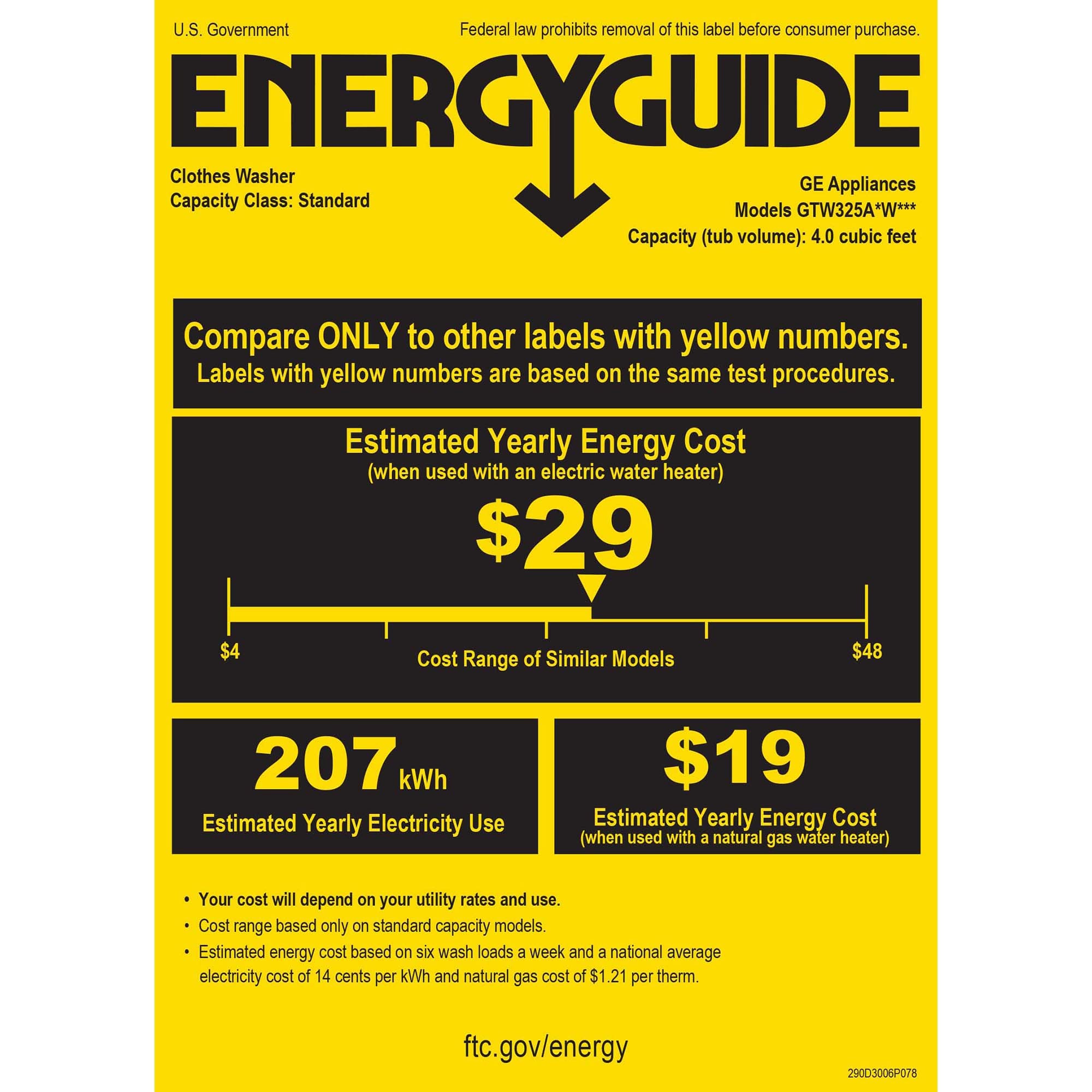 GE 27 in. 4.0 cu. ft. Top Load Washer with Stainless Steel Basket, Water Level Control & Heavy Duty Agitator - White, , hires