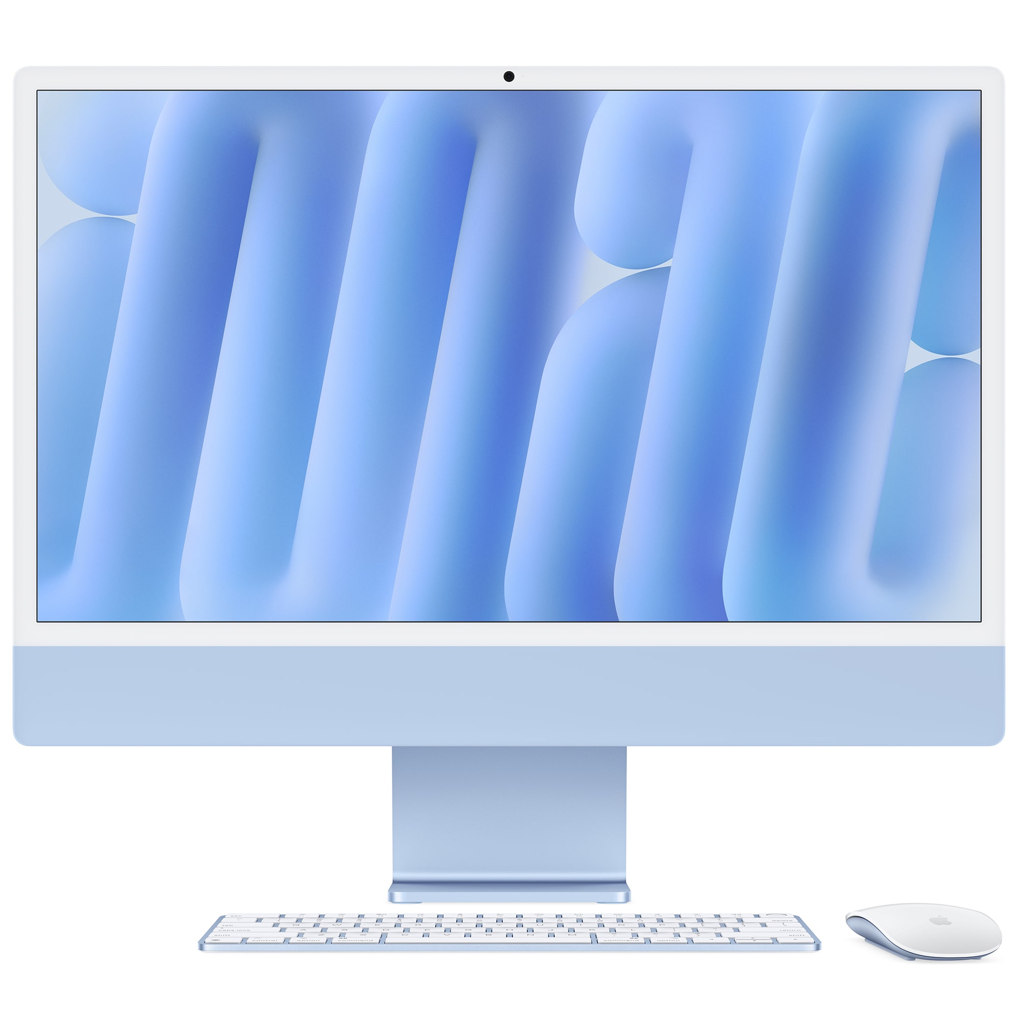 Apple iMac 24 in. (2024) with Apple M4 10-Core CPU, 10-Core GPU, 16 GB RAM, 256 GB SSD & Mac OS - Blue, Blue, hires