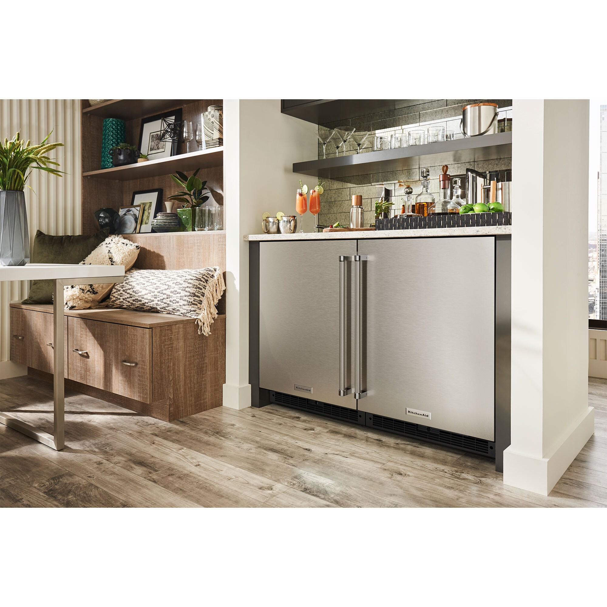 KitchenAid 24 in. 5 cu. ft. Built-In Undercounter Refrigerator - Stainless Steel, Stainless Steel, hires