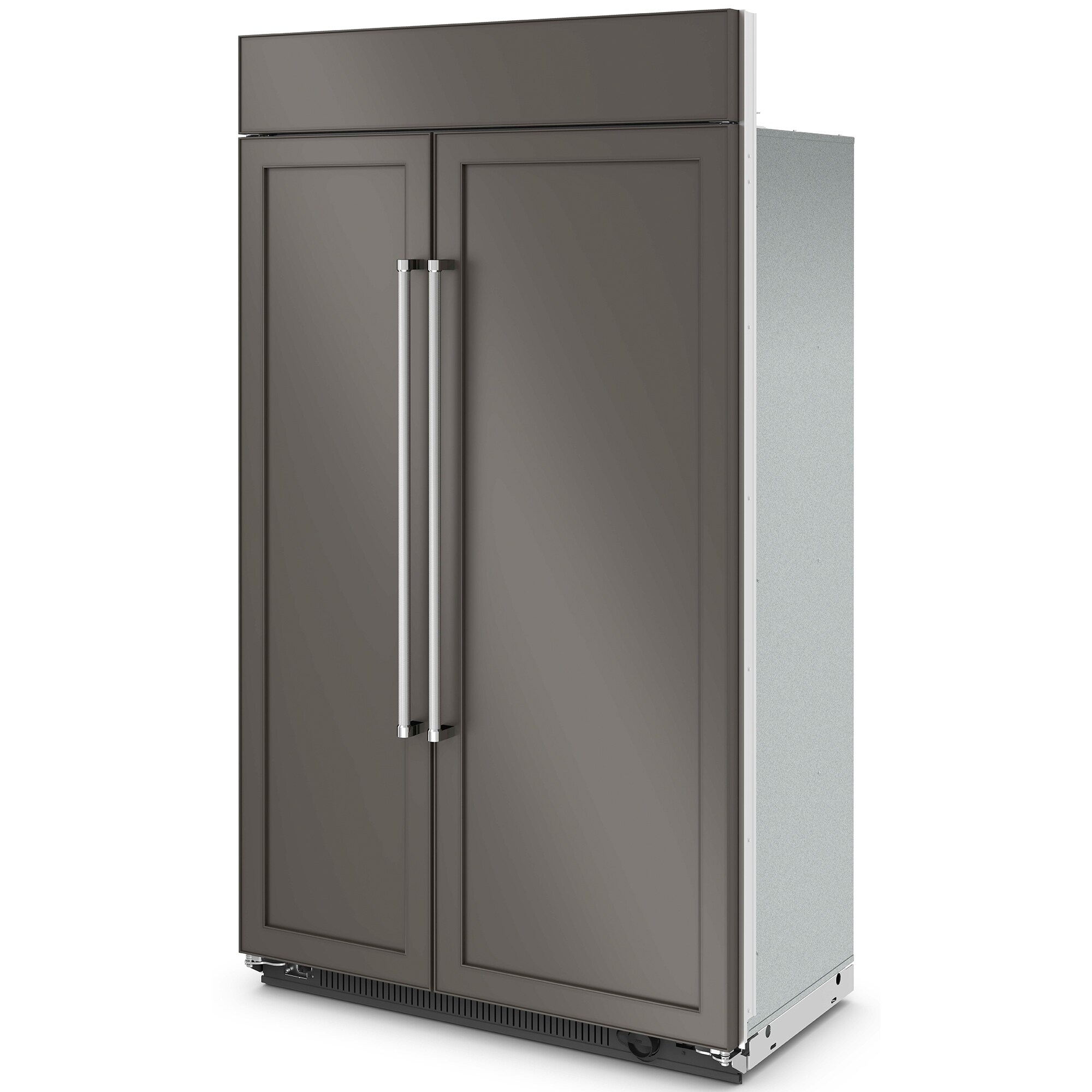 KitchenAid 48 in. 30 cu. ft. Built-In Counter Depth Side by Side Refrigerator with Ice Maker - Custom Panel Ready, Custom Panel Required, hires