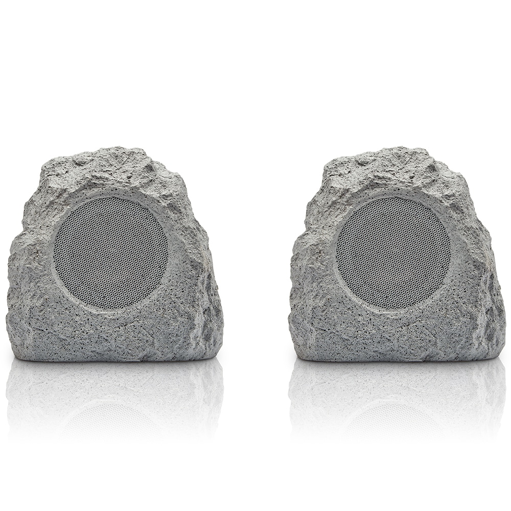 ION Glow Stone Rechargeable Wireless Outdoor LED Rock Speakers - Pair, , hires