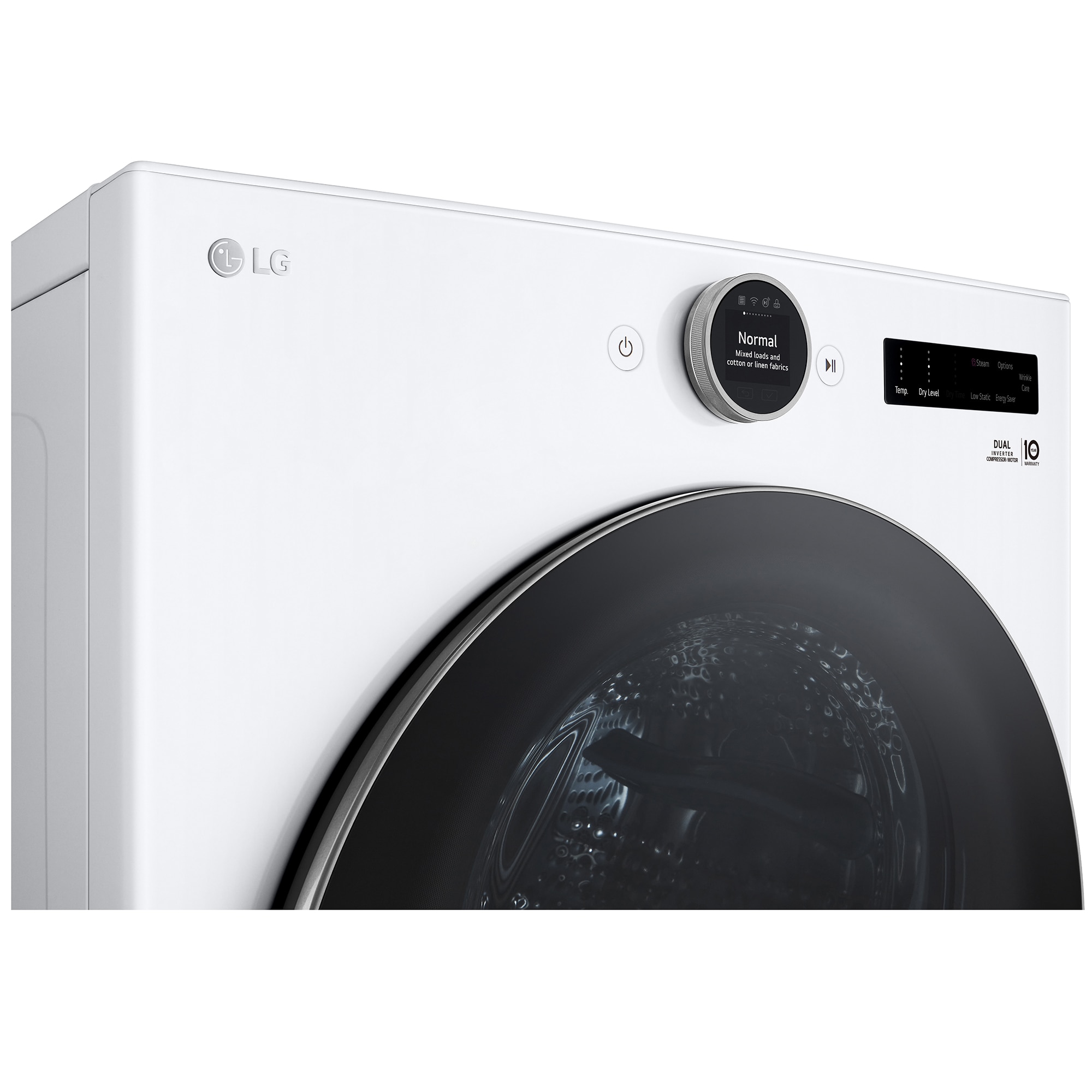 LG 27 in. 7.8 cu. ft. Smart Stackable Ventless Electric Dryer with Heat Pump & Sensor Dry - White, , hires