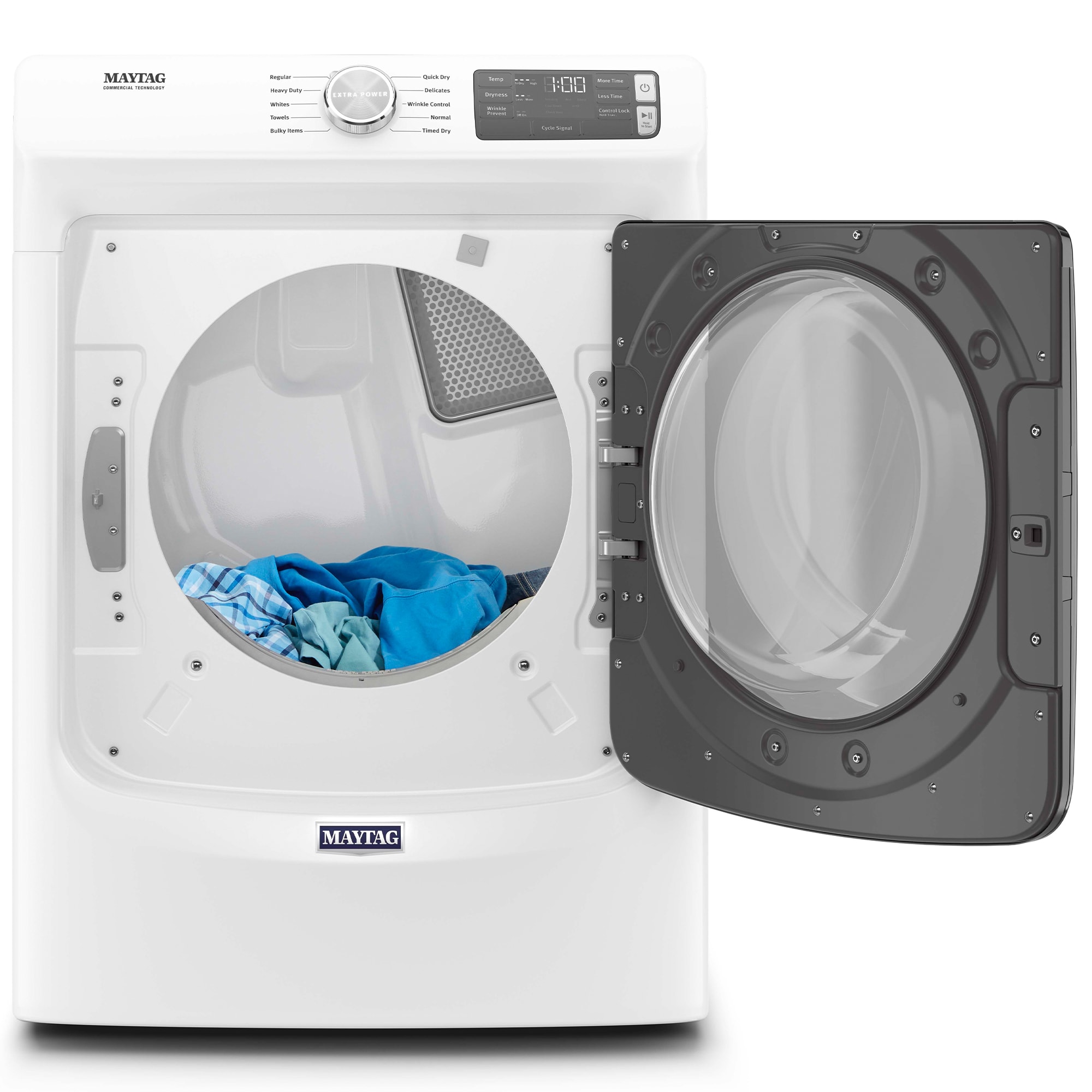 Maytag 27 in. 7.3 cu. ft. Front Loading Gas Dryer with 10 Dryer Programs, 3 Dry Options, Wrinkle Care & Sensor Dry - White, , hires