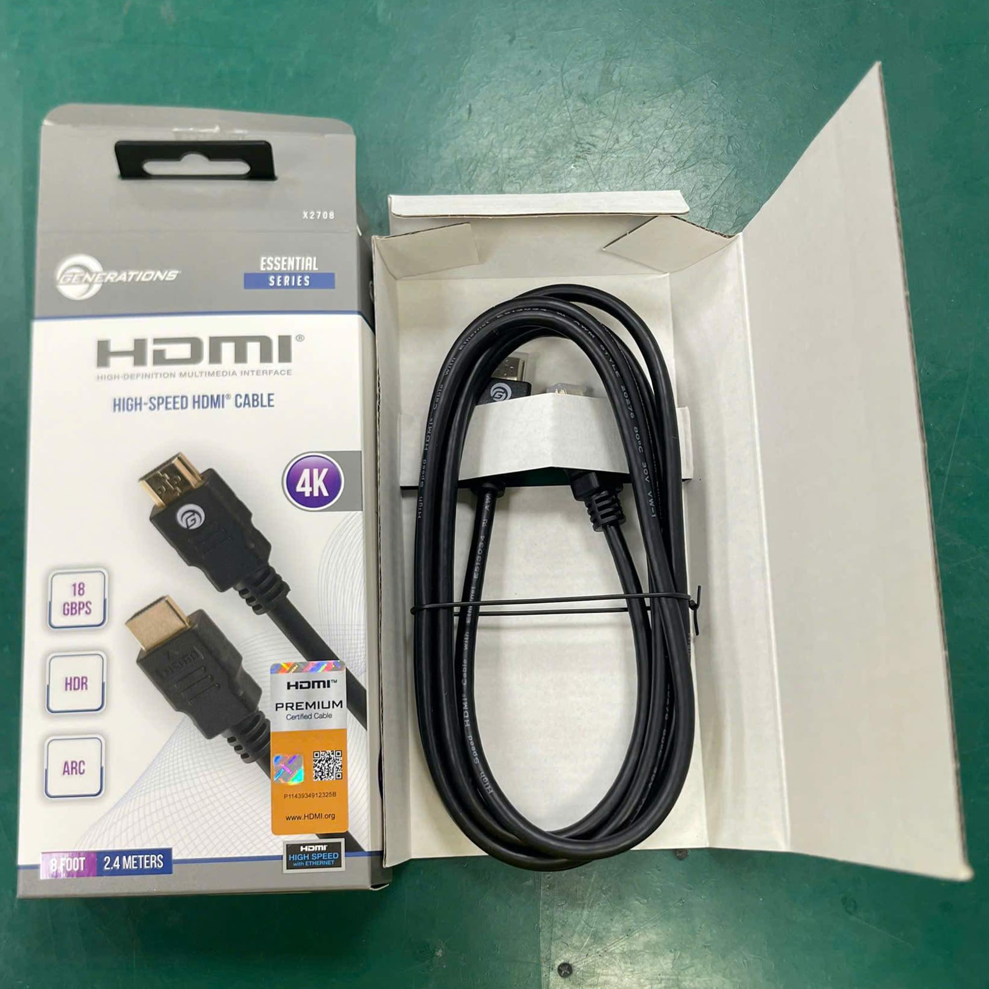 Generations 4K High-Speed 8Ft HDMI Cable, , hires