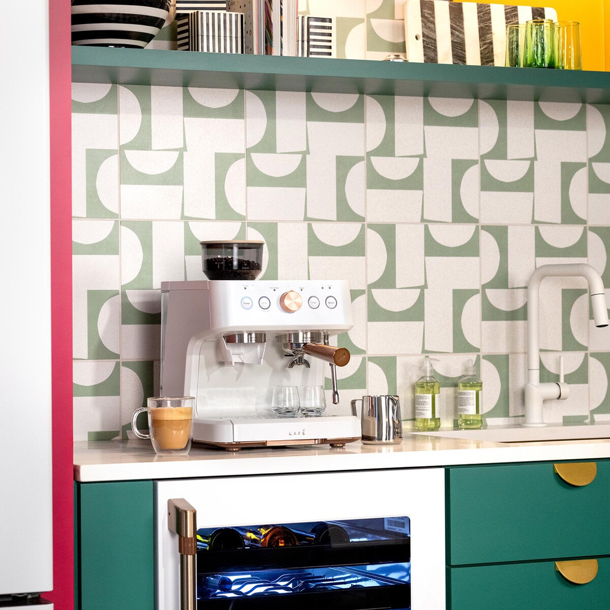 Cafe Bellissimo Semi-Automatic Espresso Machine + Frother - Matte White, , hires