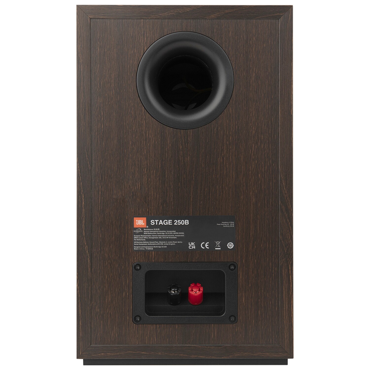 JBL Stage 250B 2 Way 5.25 in. (130 mm) Bookshelf Loudspeaker - Espresso, Espresso, hires