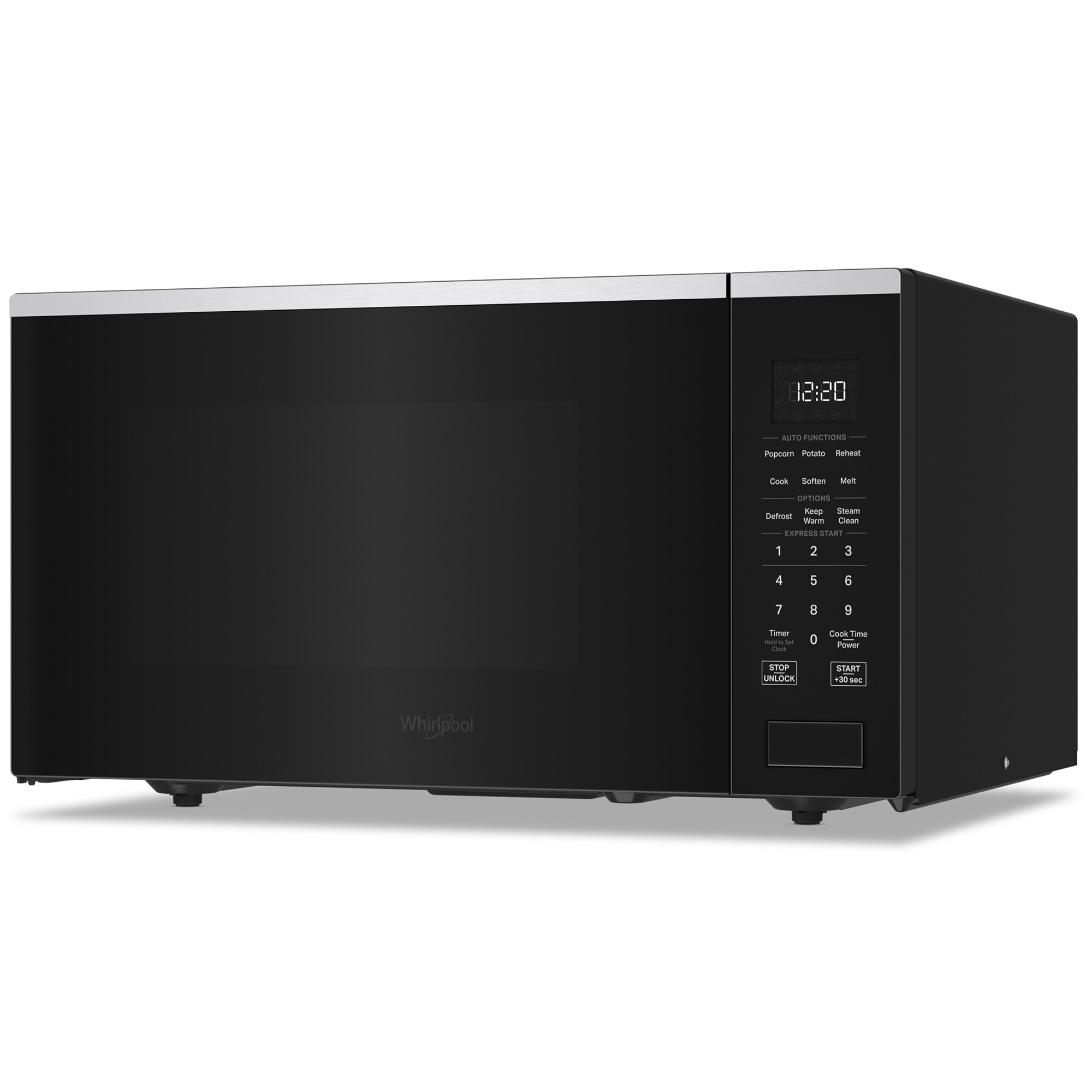 Whirlpool 22 in. 1.6 cu. ft. 1200W Countertop Microwave with Sensor Cooking - Fingerprint Resistant Stainless Steel, , hires