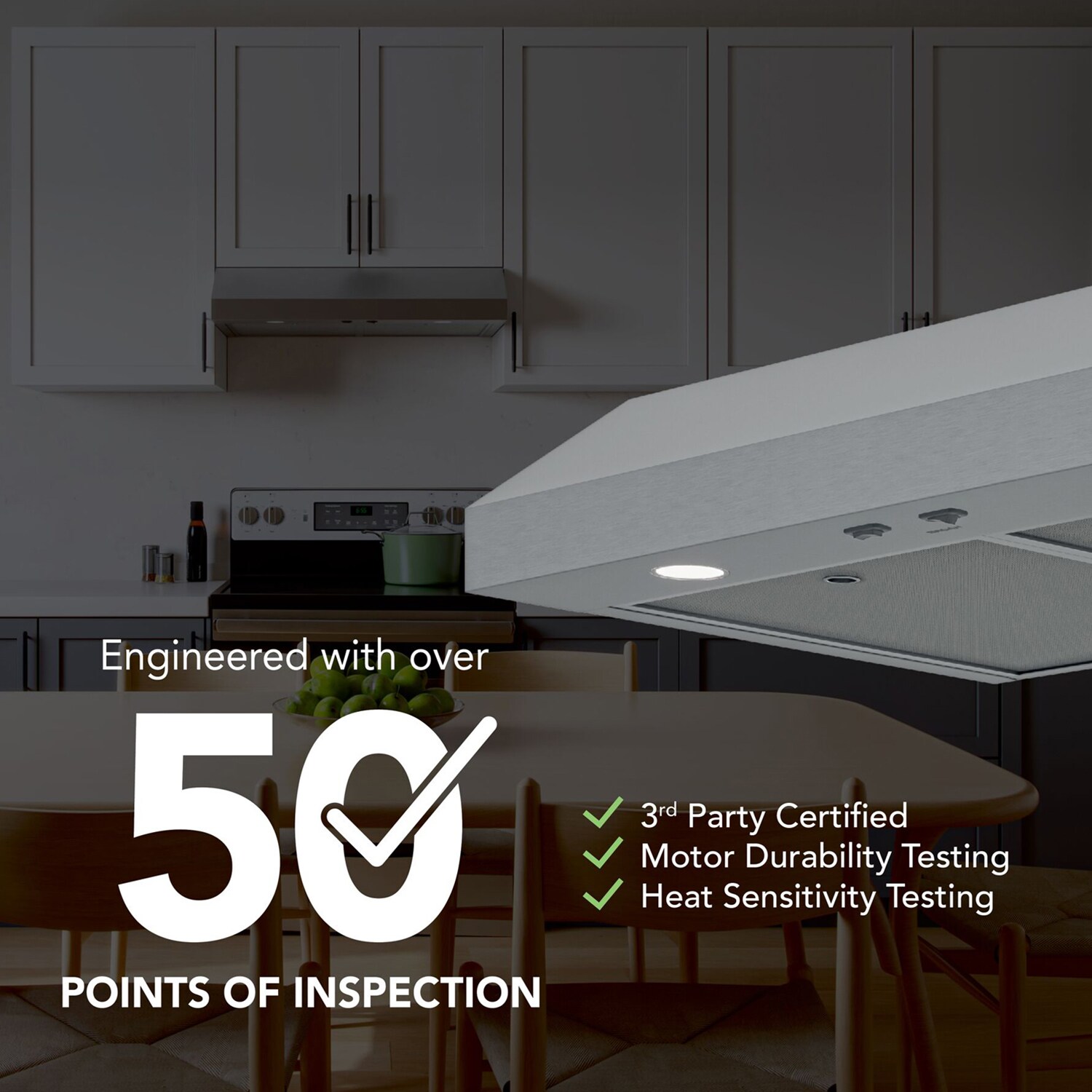 Broan 30 in. Standard Style Range Hood with 2 Speed Settings, 350 CFM & 2 LED Lights - Stainless Steel, Stainless Steel, hires