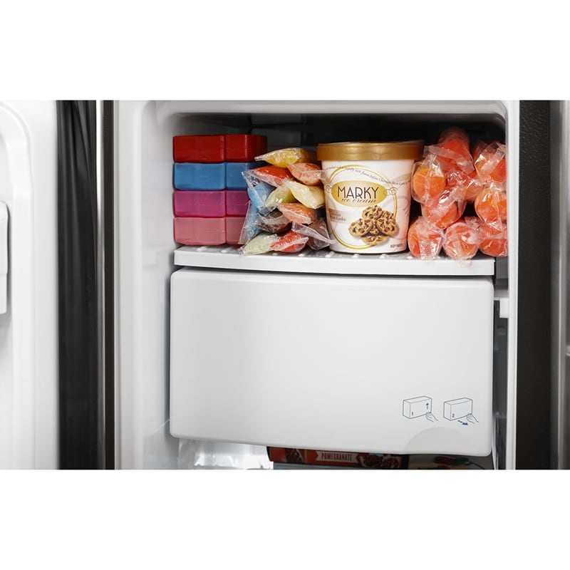 GE 36 in. 25.3 cu. ft. Side by Side Refrigerator with Ice & Water Dispenser - White, White, hires