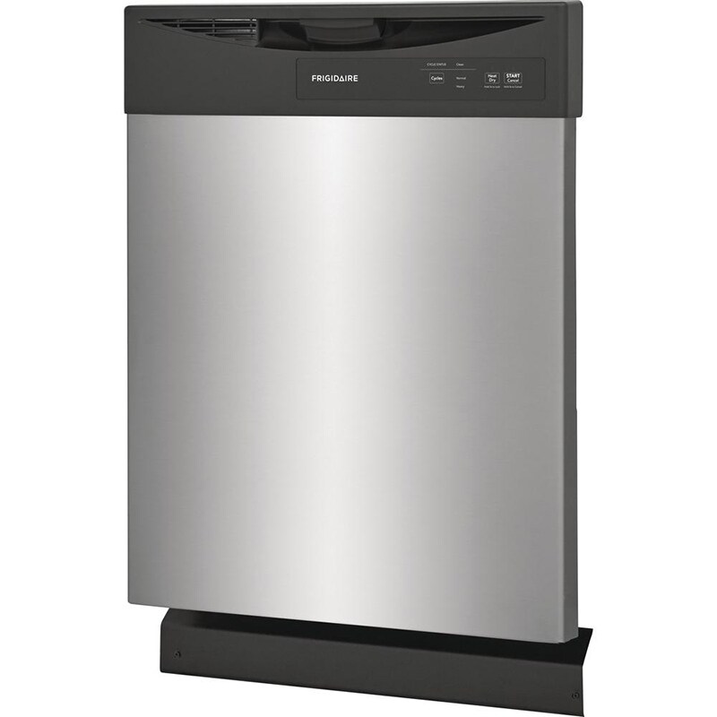 Frigidaire 24 in. Front Control Dishwasher with 62 dBa Sound Level & Pocket - Stainless Steel, Stainless Steel, hires