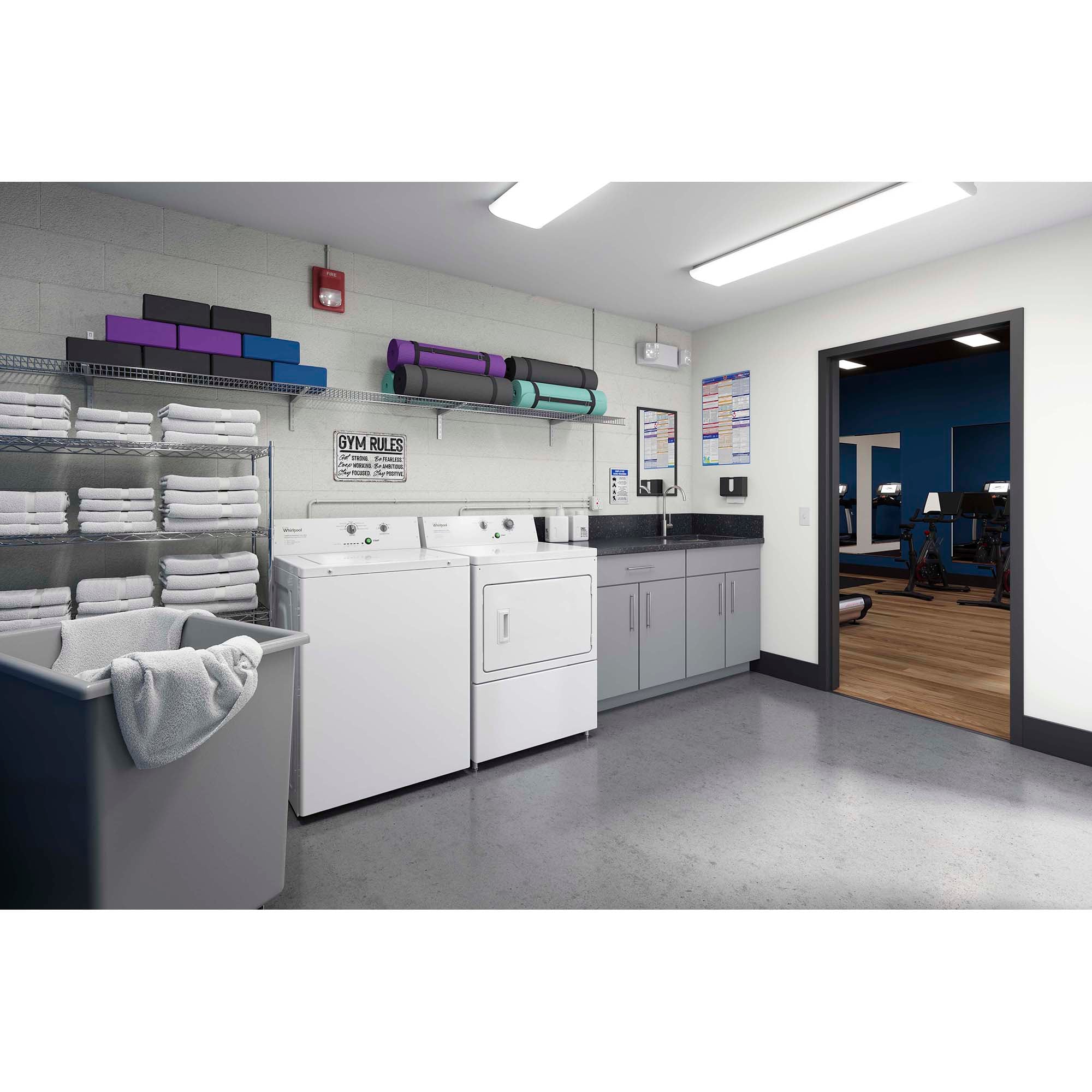 Whirlpool 27 in. 7.4 cu. ft. Non-Coin Commercial Gas Dryer - White, , hires