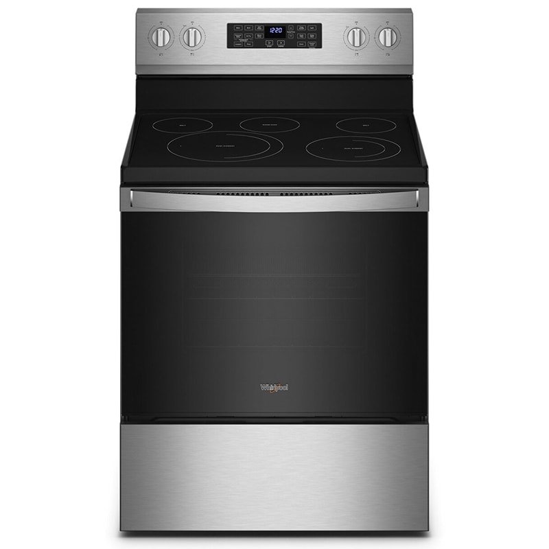 Whirlpool 30 in. 5.3 cu. ft. Air Fry Standard Convection Electric Range with Radiant Burners - Stainless Steel, , hires