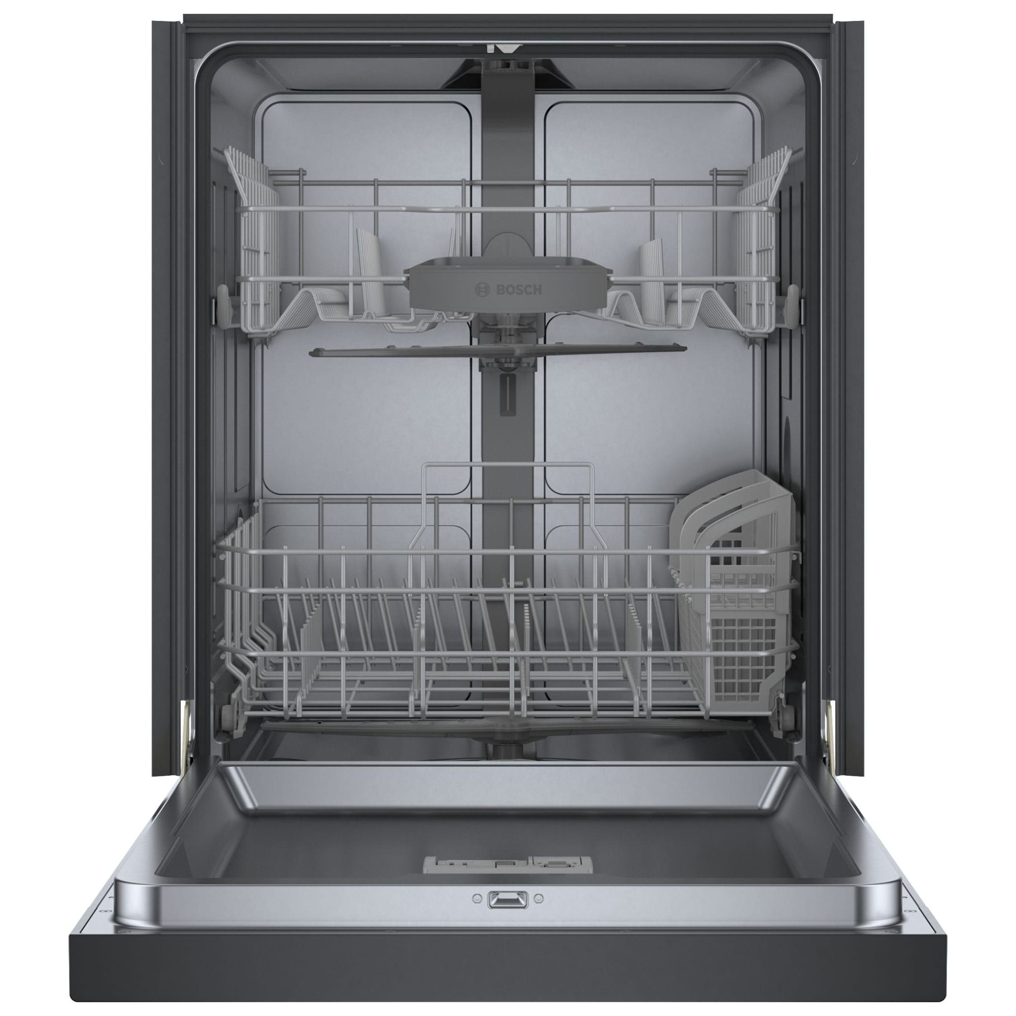 Bosch 100 Series 24 in. Front Control Smart Dishwasher with 48 dBa Sound Level & PureDry - Black, , hires