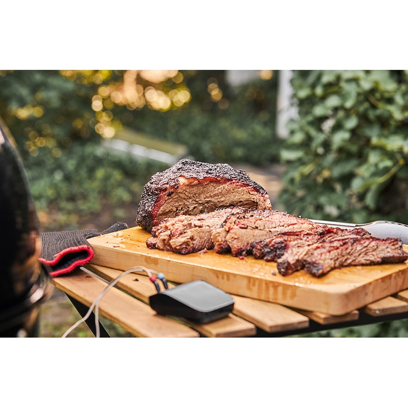 Weber Smokey Mountain 18 in. 2-Rack Charcoal Smoker with Built-In Thermometer - Black, , hires