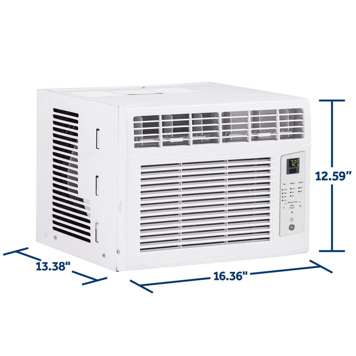 GE 6,000 BTU 115V Window Air Conditioner with 3 Fan Speeds & Remote Control - White, , hires