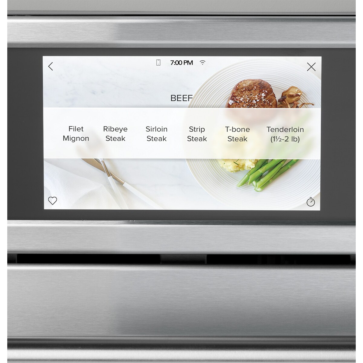 Cafe 30 in. 1.7 cu. ft. Smart Speed/ Steam Electric Single Wall Oven with True European Convection - Stainless Steel, Stainless Steel, hires