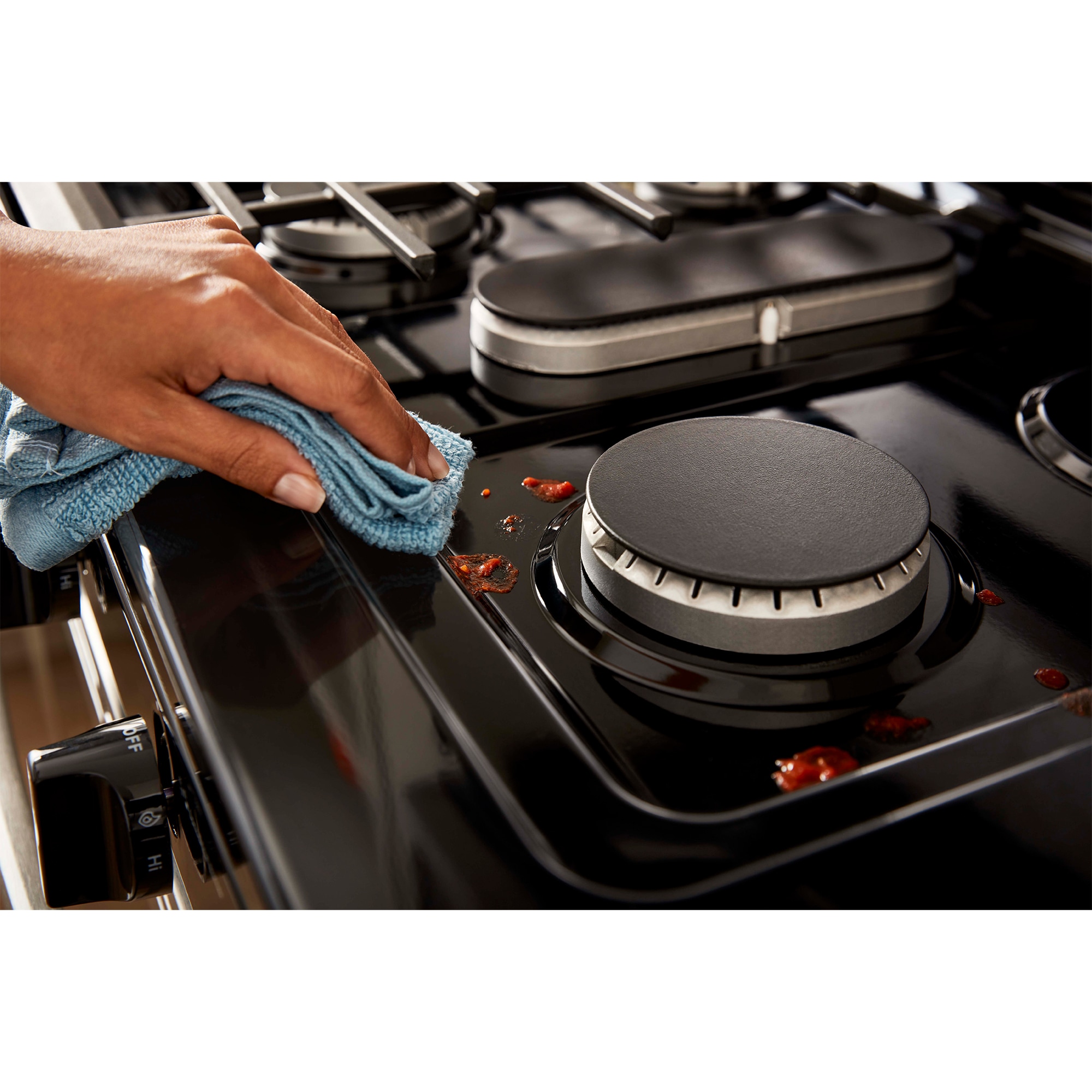 Whirlpool 30 in. 5.1 cu. ft. Gas Range with 5 Sealed Burners - Black, Black, hires