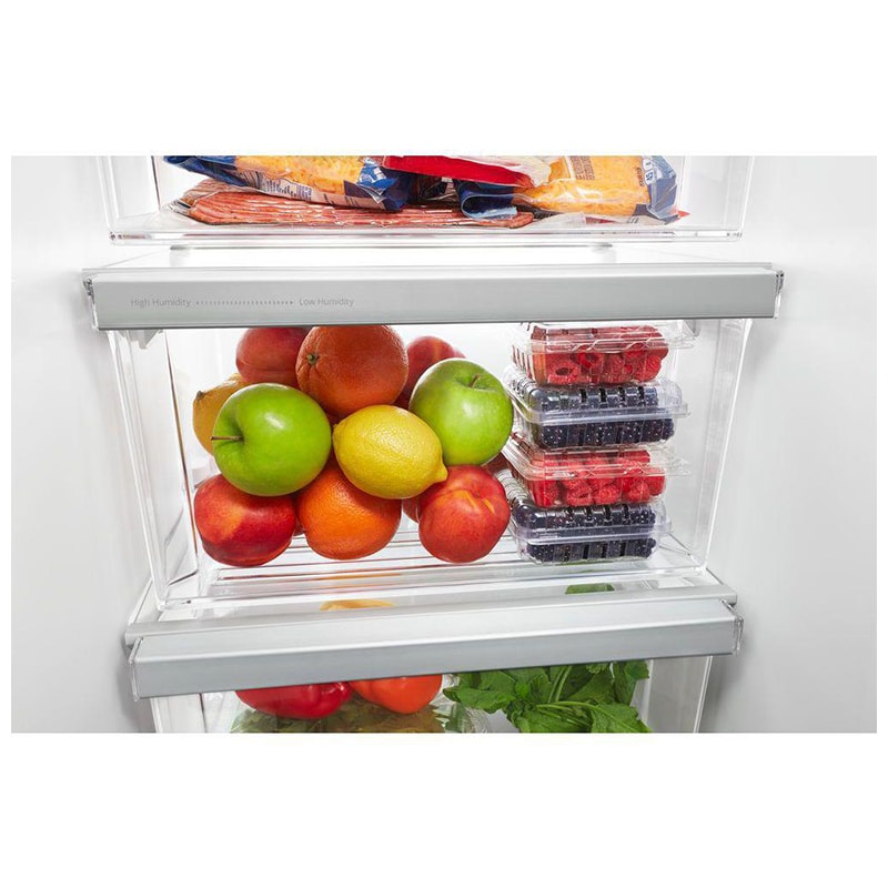 Whirlpool 33 in. 21.4 cu. ft. Side by Side Refrigerator with Ice & Water Dispenser - Fingerprint Resistant Stainless Steel, Fingerprint Resistant Stainless, hires