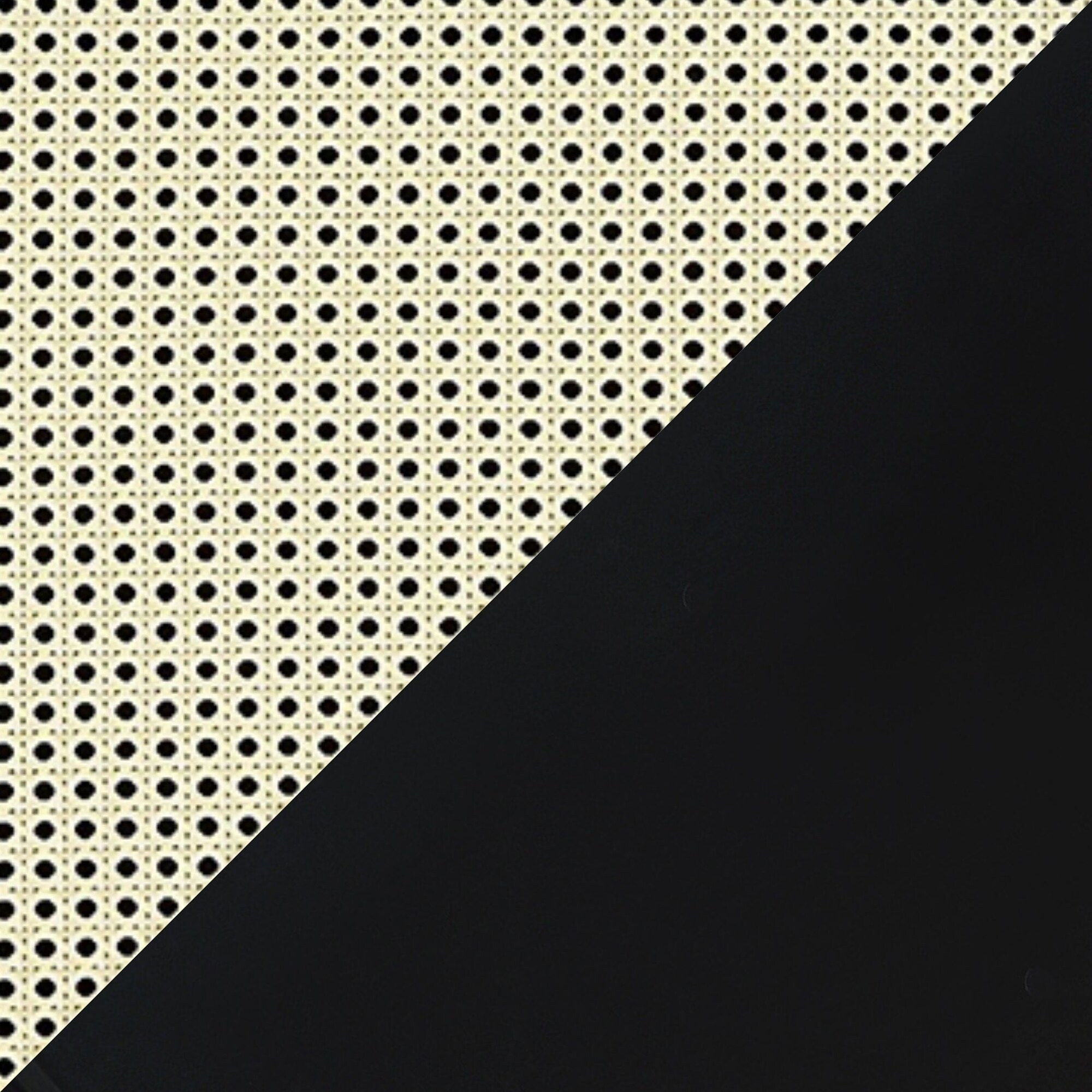 Manhattan Comfort Sheridan Modern Cane Bookcase with Adjustable Shelves - Black, , hires