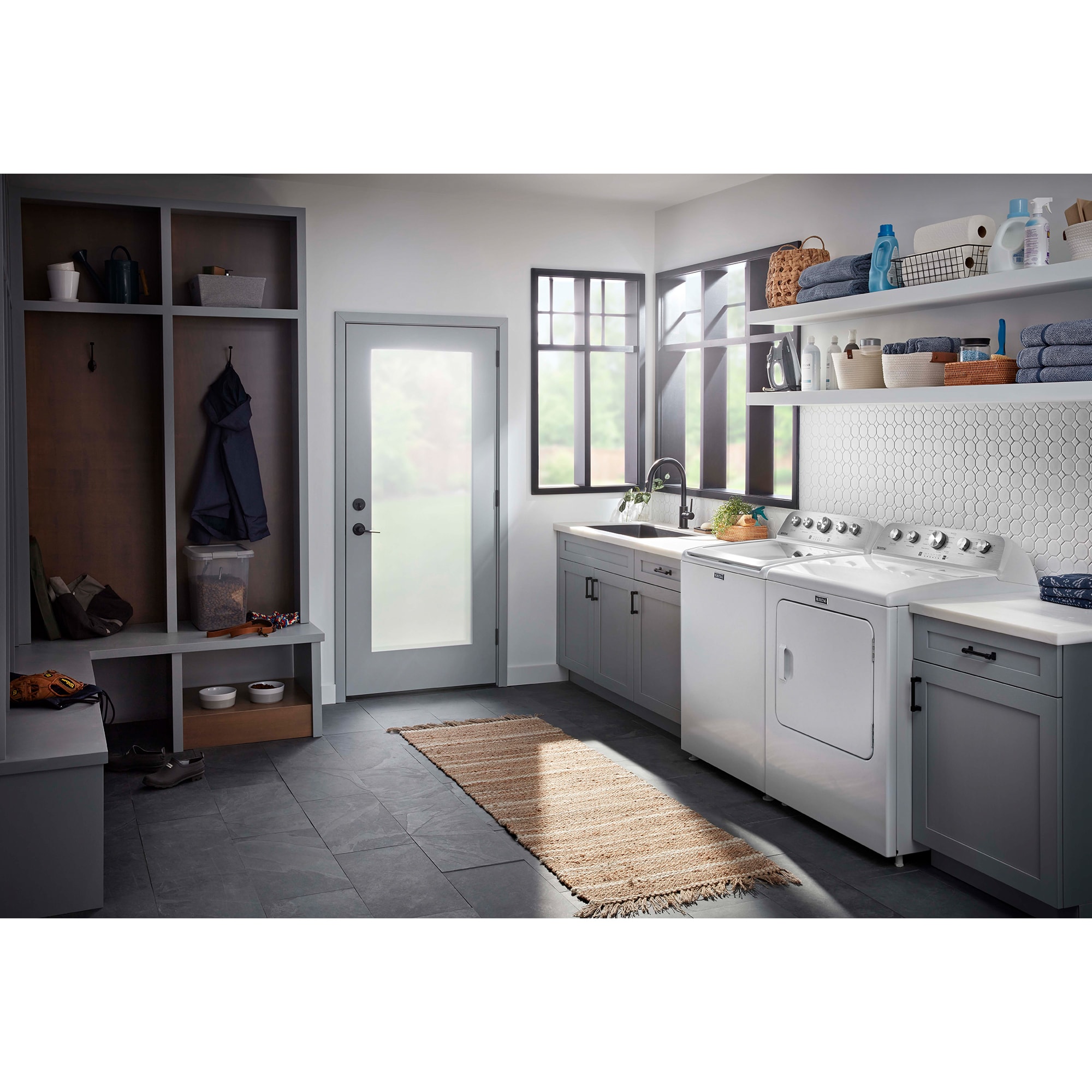 Maytag 28 in. 4.7 cu. ft. Top Load Washer with Power Agitator - White, White, hires