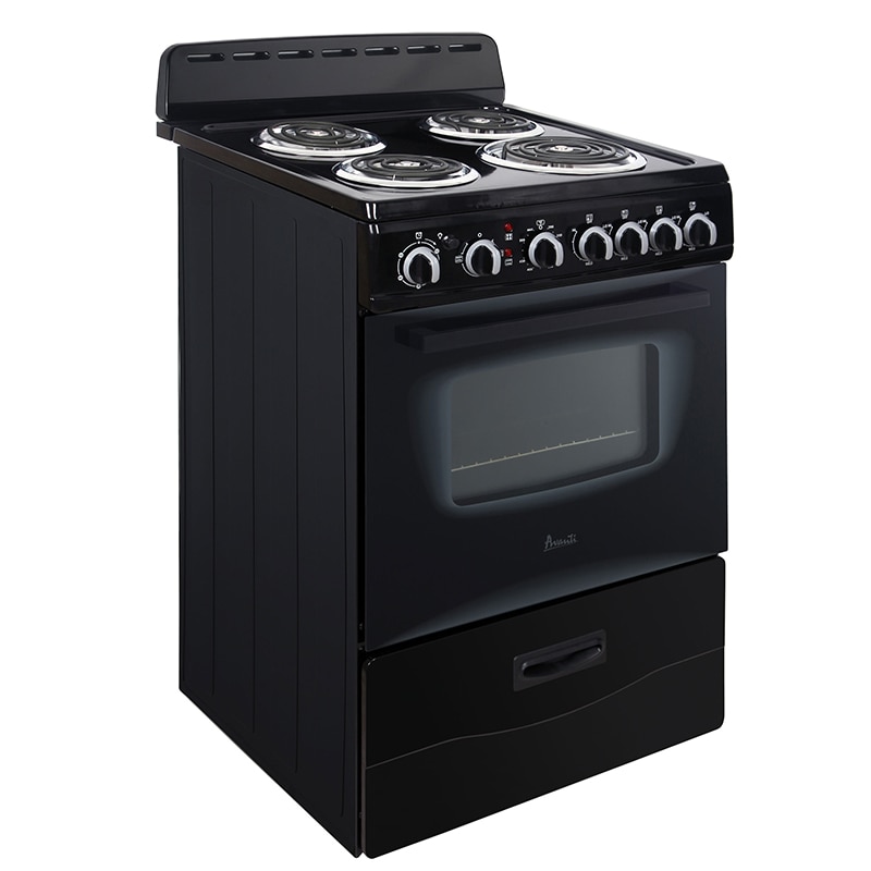 Avanti 24 in. 2.6 cu. ft. Electric Range with Coil Burners - Black, , hires