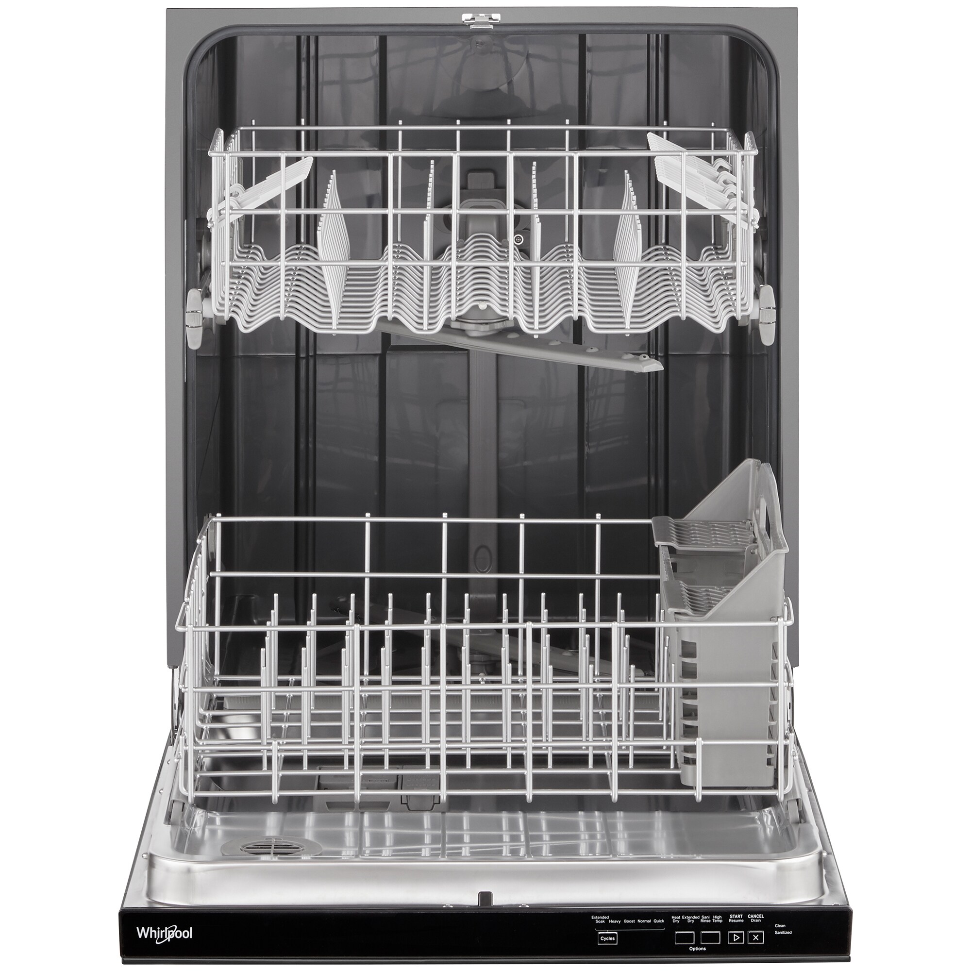 Whirlpool 24 in. Top Control Dishwasher with 55 dBa Sound Level & Pocket - Black, Black, hires