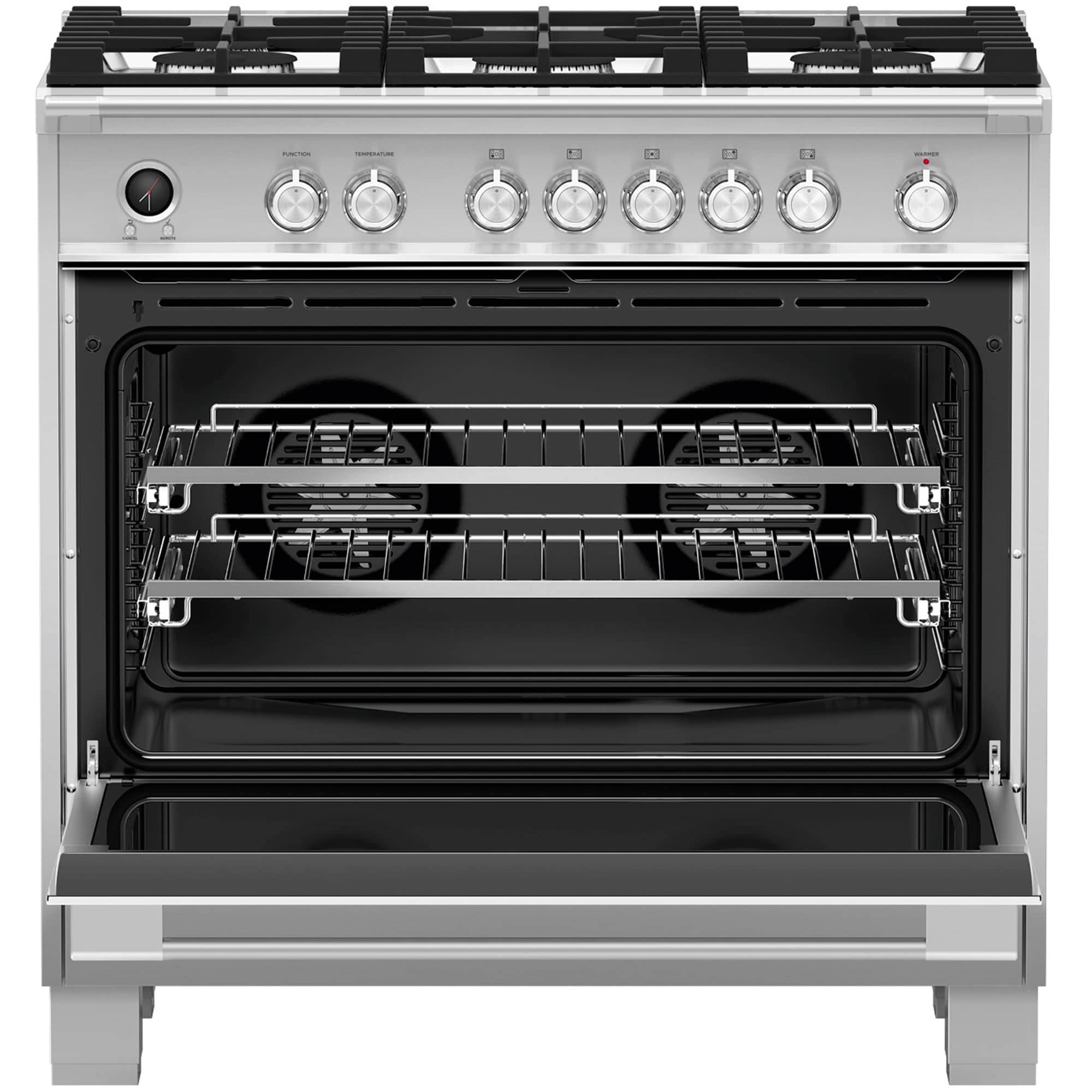 Fisher & Paykel Series 9 Classic 36 in. 4.9 cu. ft. True European Convection Dual Fuel Range with 5 Sealed Burners - Stainless Steel, , hires