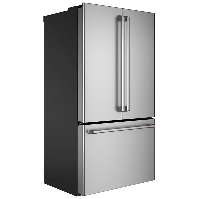 Cafe 36 in. 23.1 cu. ft. Smart Counter Depth French Door Refrigerator with Internal Water Dispenser - Stainless Steel, Stainless Steel, hires