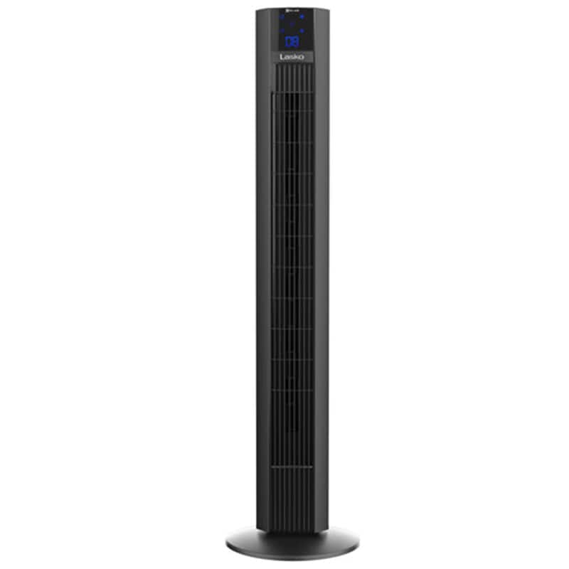 Lasko 48 in. Oscillation Tower Fan with 4 Speed Settings & Remote Control - Black, , hires