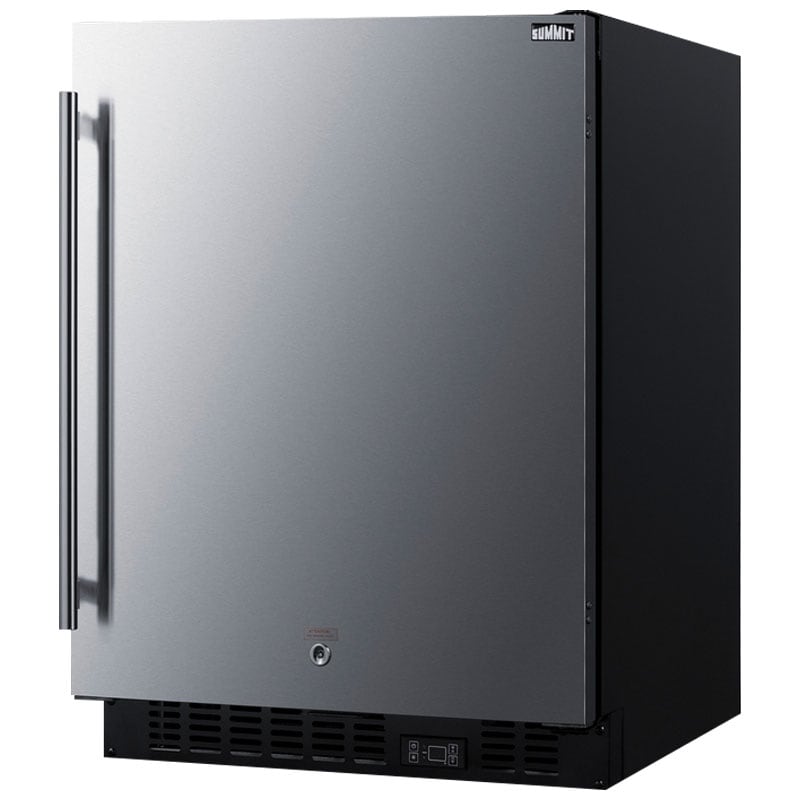 Summit 24 in. 3.7 cu. ft. Built-in Frost Free Compact Upright Freezer with Adjustable Shelves - Stainless Steel, , hires