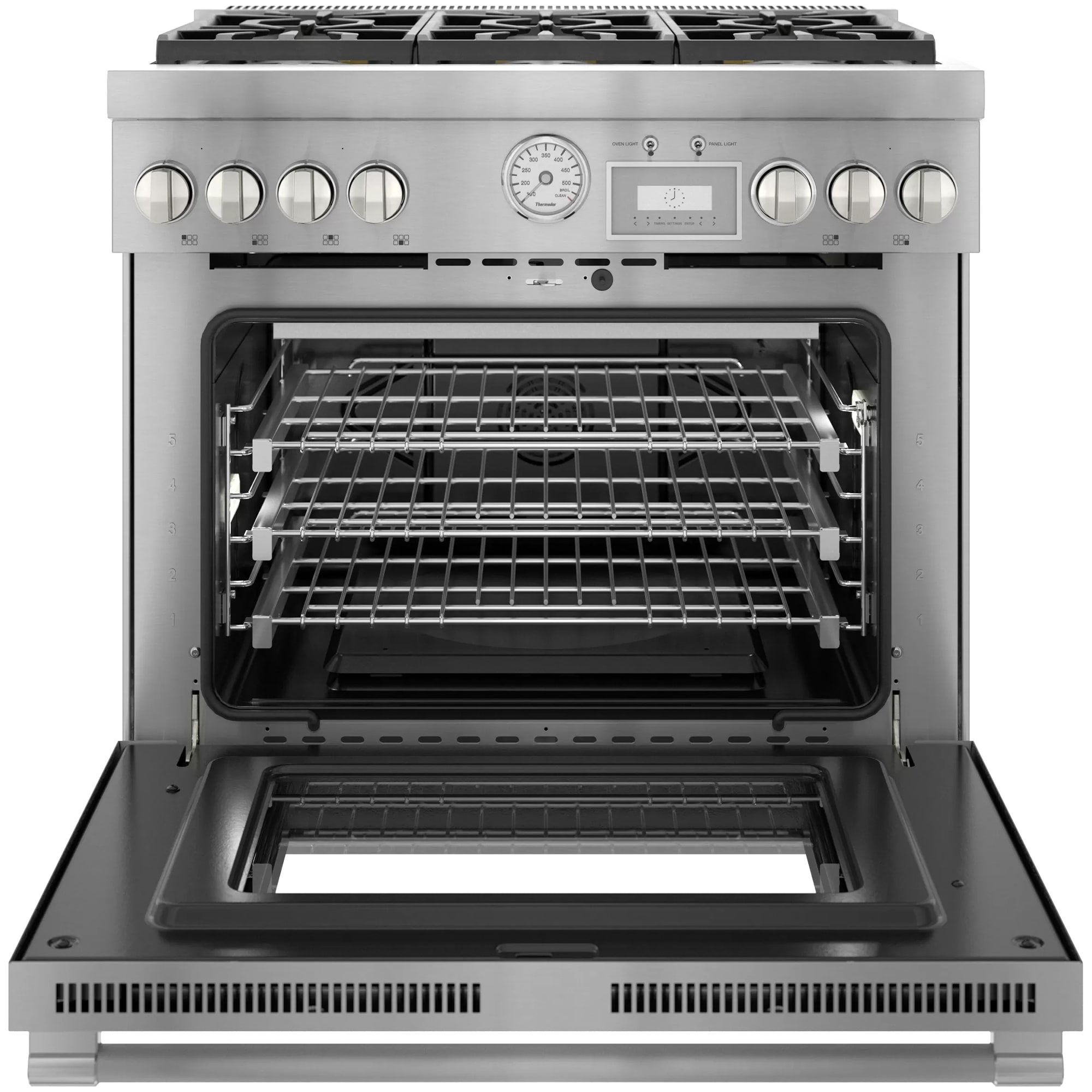 Thermador Pro Grand Professional Series 36 in. 5.7 cu. ft. Smart Standard Convection Gas Range with 6 Sealed Burners - Stainless Steel, , hires