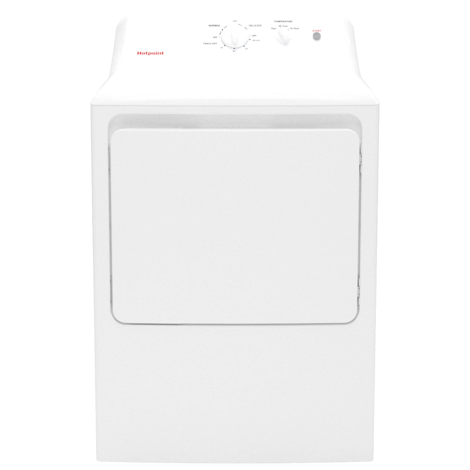 Hotpoint 27 in. 6.2 cu. ft. Electric Dryer with Up To 120 ft. Venting & Shallow Depth - White, , hires