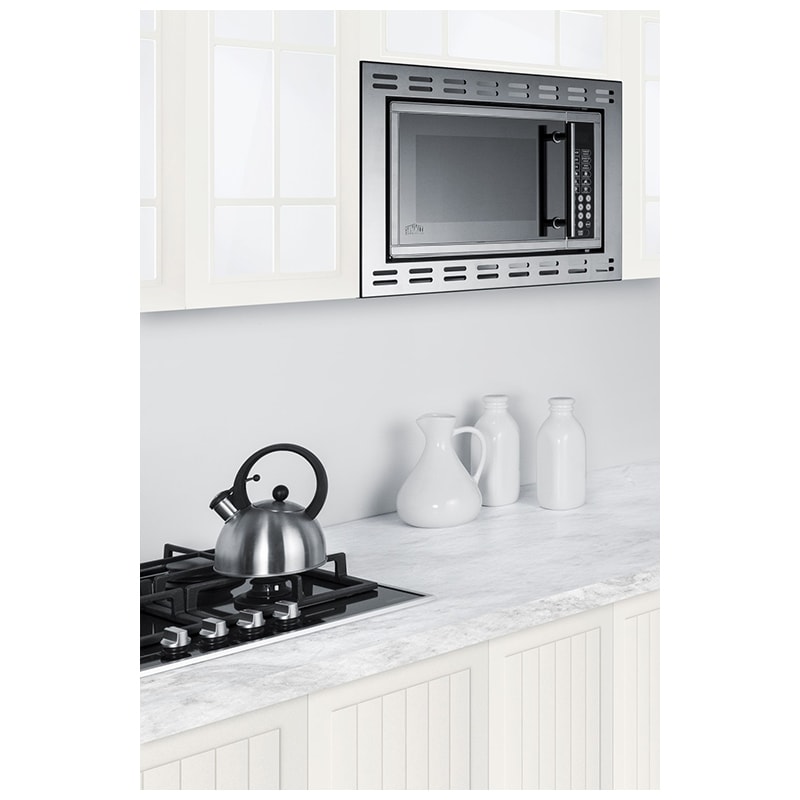 Summit 24 in. 0.9 cu. ft. 900W Built-In Microwave - Stainless Steel, , hires