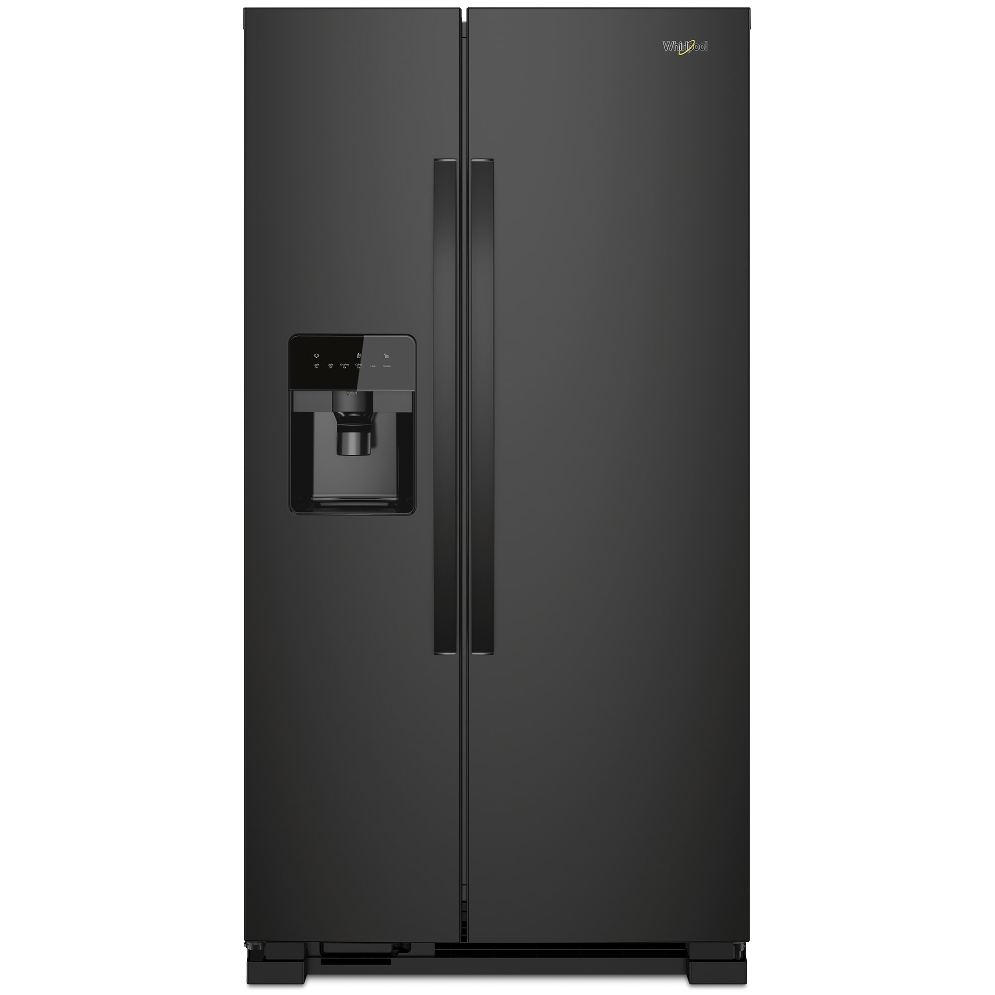 Whirlpool 33 in. 21.4 cu. ft. Side by Side Refrigerator with Ice & Water Dispenser - Black, Black, hires