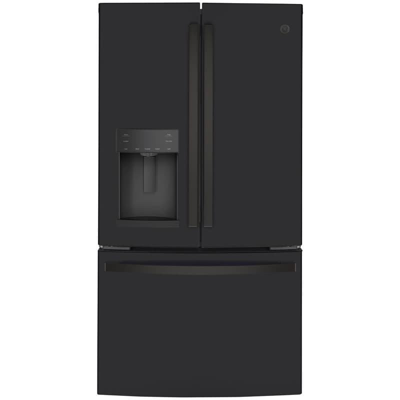 GE 36 in. 22.1 cu. ft. Counter Depth French Door Refrigerator with Ice & Water Dispenser - Fingerprint Resistant Black Slate, Black Slate, hires