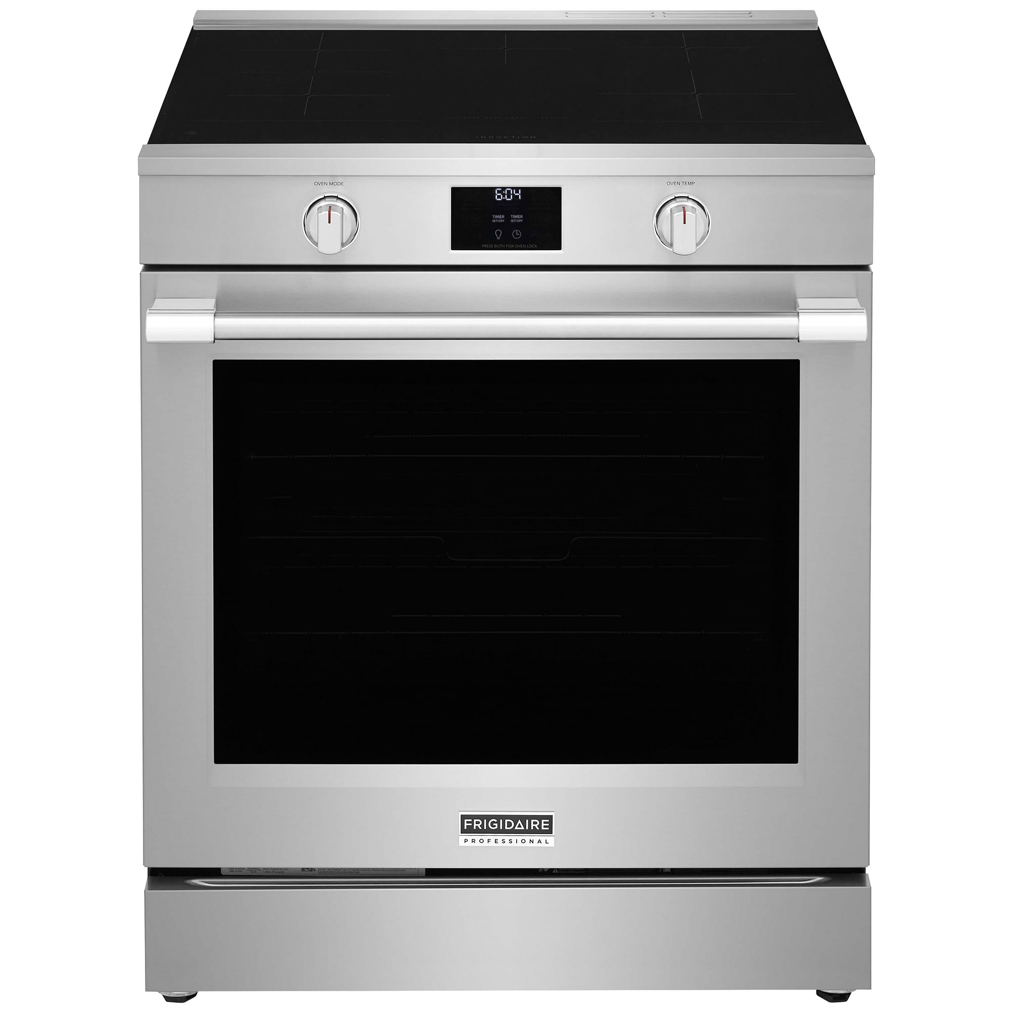 Frigidaire Professional 30 in. 6.2 cu. ft. Air Fry True European Convection Steam Electric Range with 5 Induction Burners - Stainless Steel, , hires