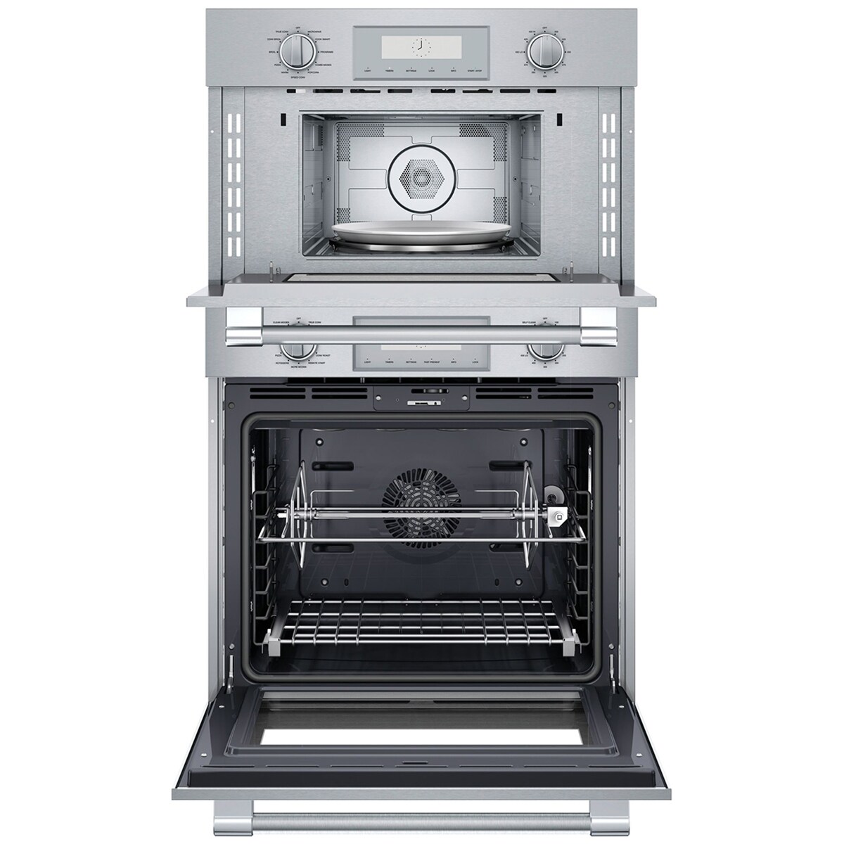 Thermador Professional Series 30 in. 6.1 cu. ft. Smart Speed Electric Microwave/Wall Oven Combo with True European Convection - Stainless Steel, , hires