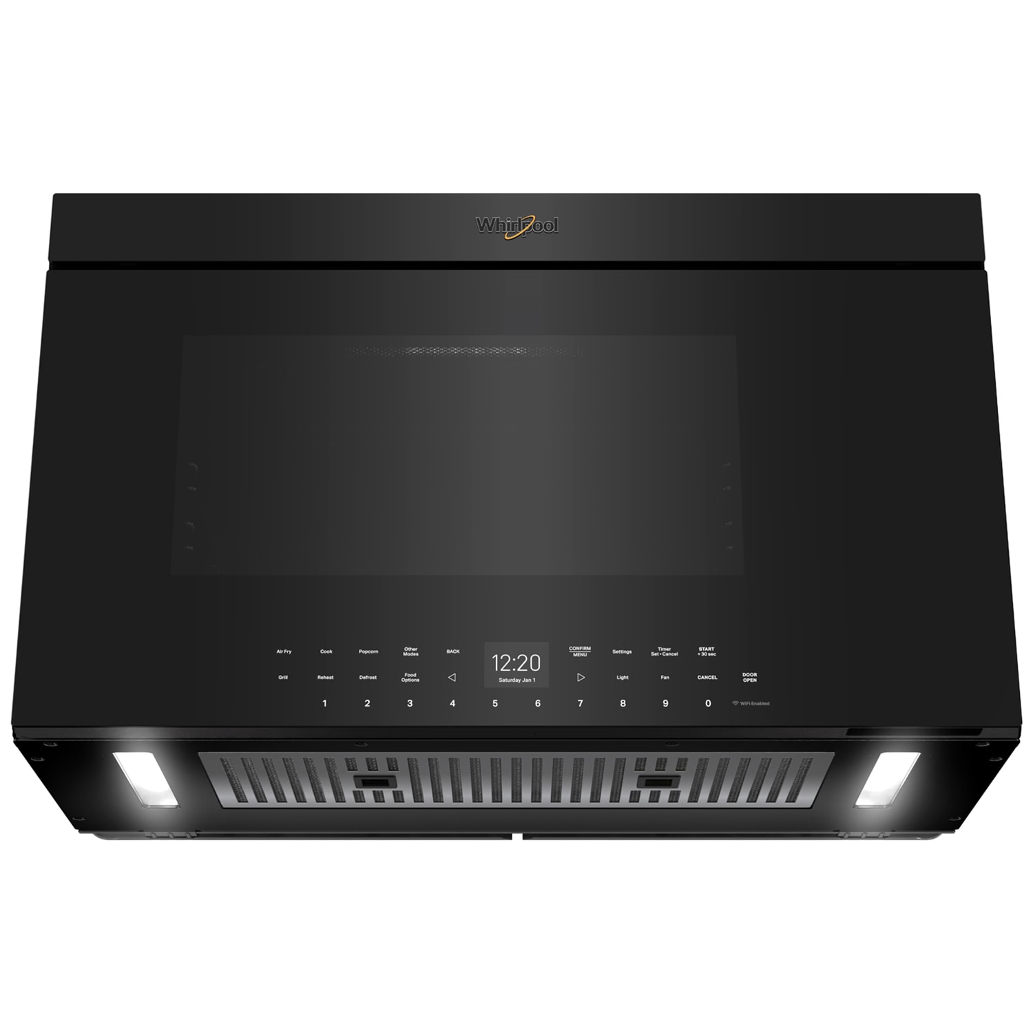 Whirlpool 30 in. 1.1 cu. ft. 900W Smart Over-the-Range Microwave with 400 CFM, Convection & Sensor Cooking - Black, Black, hires