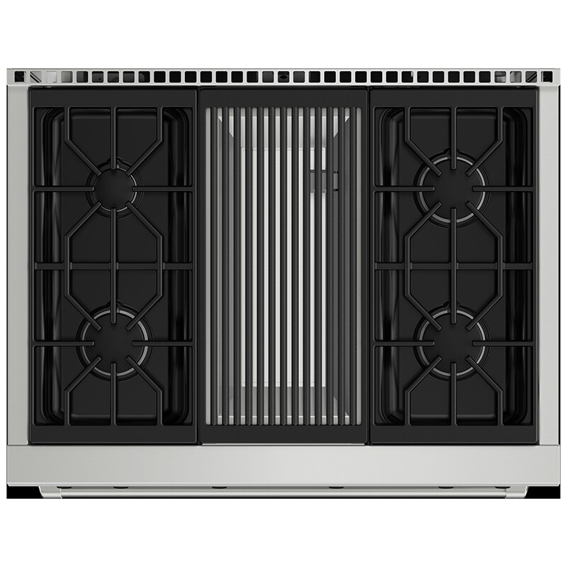 Wolf 36 in. 5.5 cu. ft. Standard Convection Gas Range with 4 Sealed Burners & Grill - Stainless Steel, , hires