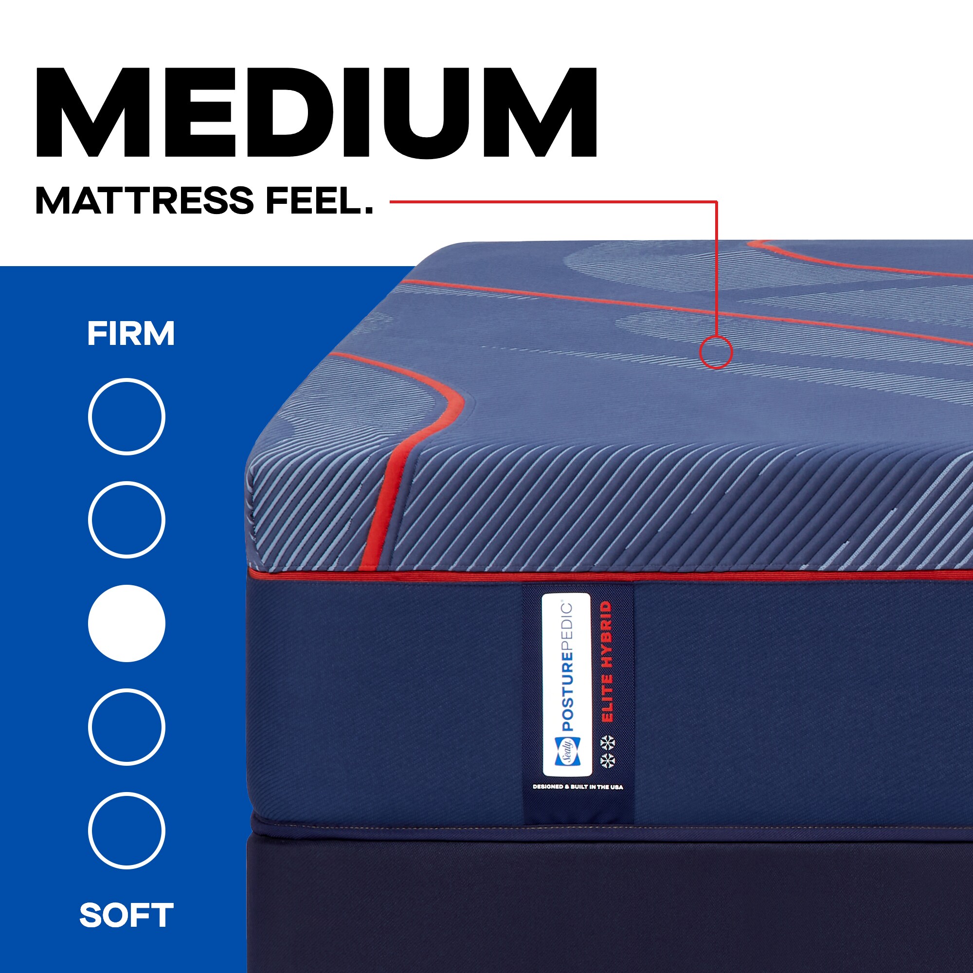 Sealy High Point II Posturepedic Elite Medium Hybrid Twin XL Size Mattress, , hires