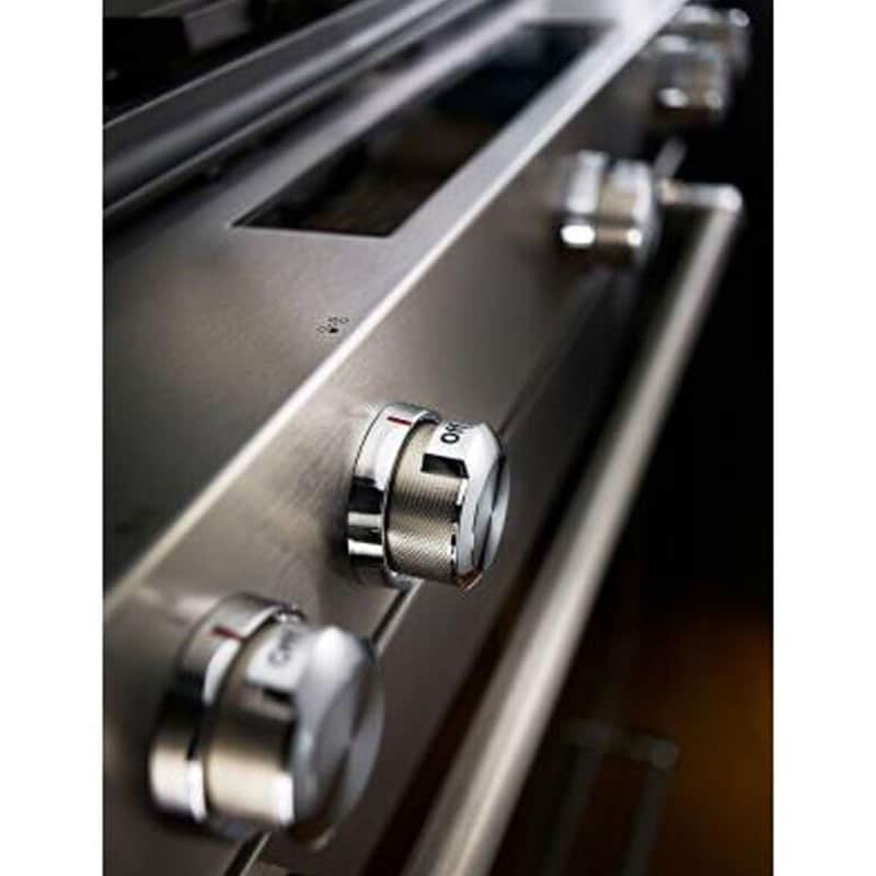 KitchenAid 30 in. 6.5 cu. ft. True European Convection Slide-In Gas Range with 5 Sealed Burners & Griddle - Stainless Steel, , hires