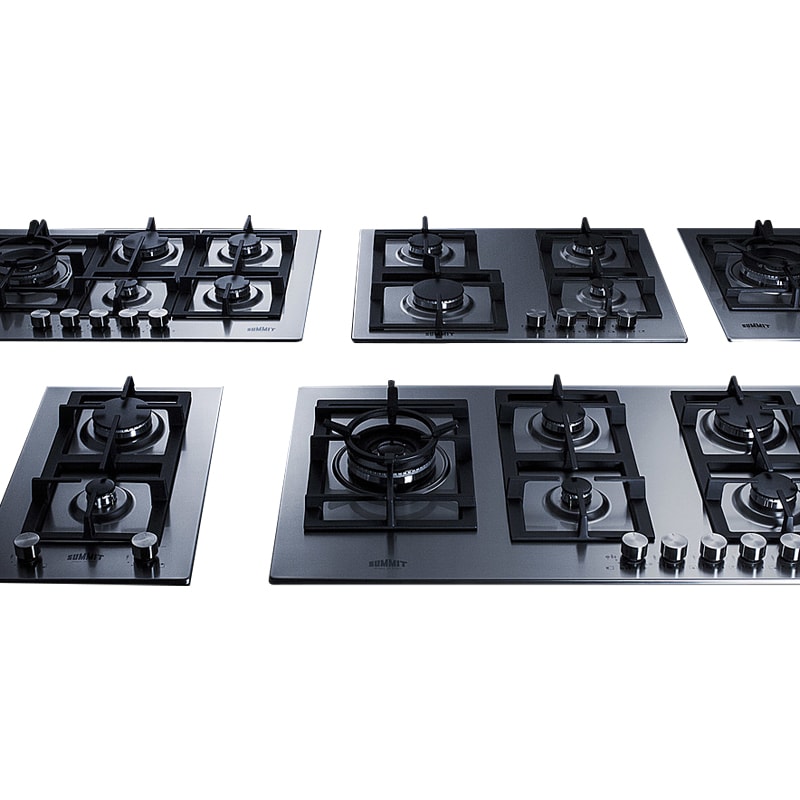 Summit 30 in. 5Burner Natural Gas Cooktop with Simmer Burner