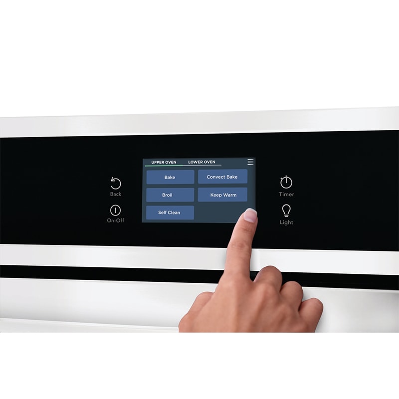 Frigidaire 27 in. 7.6 cu. ft. Top Control Electric Double Wall Oven with Standard Convection - White, White, hires