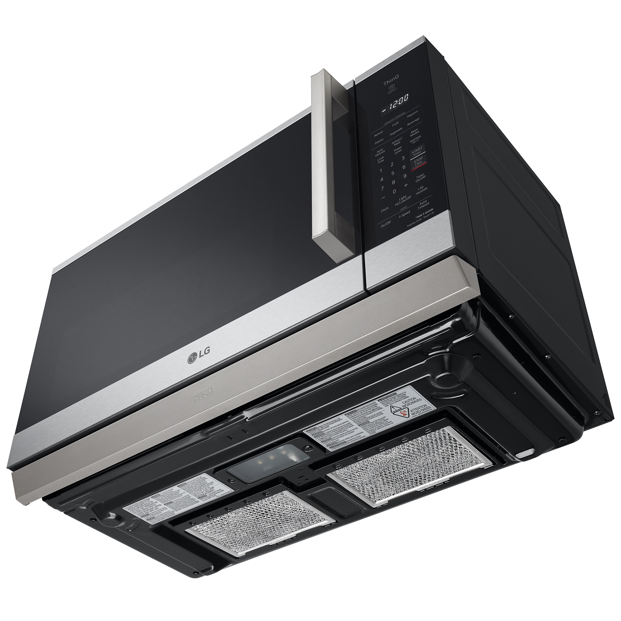 LG 30 in. 2.1 cu. ft. 1050W Smart Over-the-Range Microwave with 400 CFM & Sensor Cooking - PrintProof Stainless Steel, , hires
