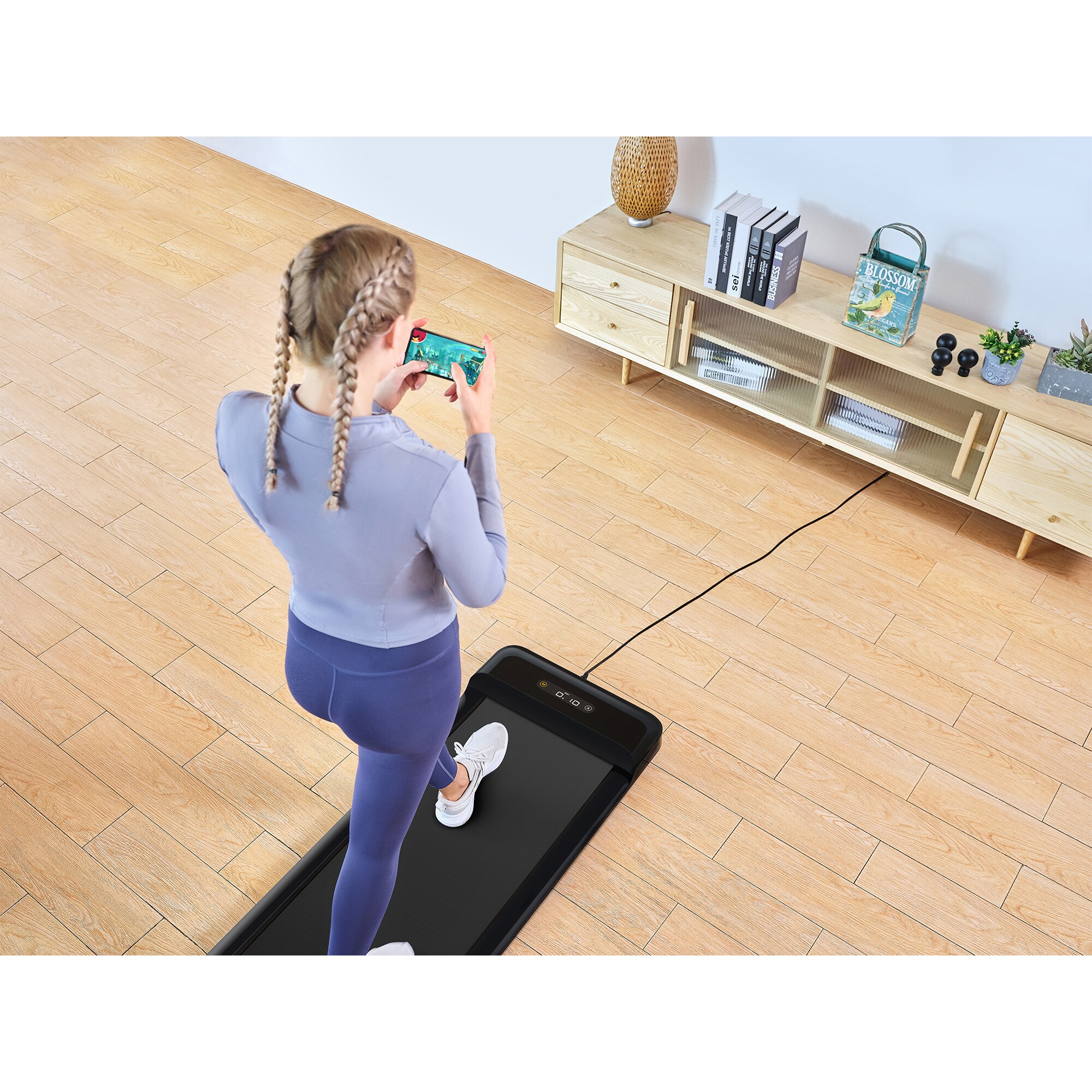 King Smith Walking Pad C2 Foldable Under Desk Treadmill -Black, , hires